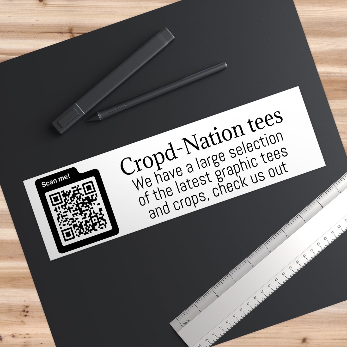 Sticker: "Scan Me" QR Bumper Sticker — Cropd-Nation Tees