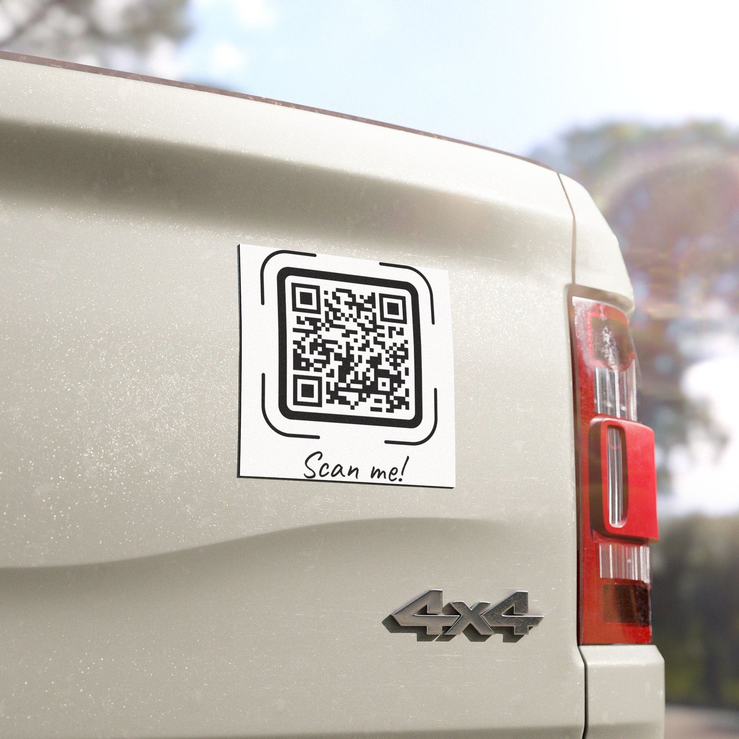 Custom QR Code Car Magnet — "Scan Me!" Promo Vehicle Magnet
