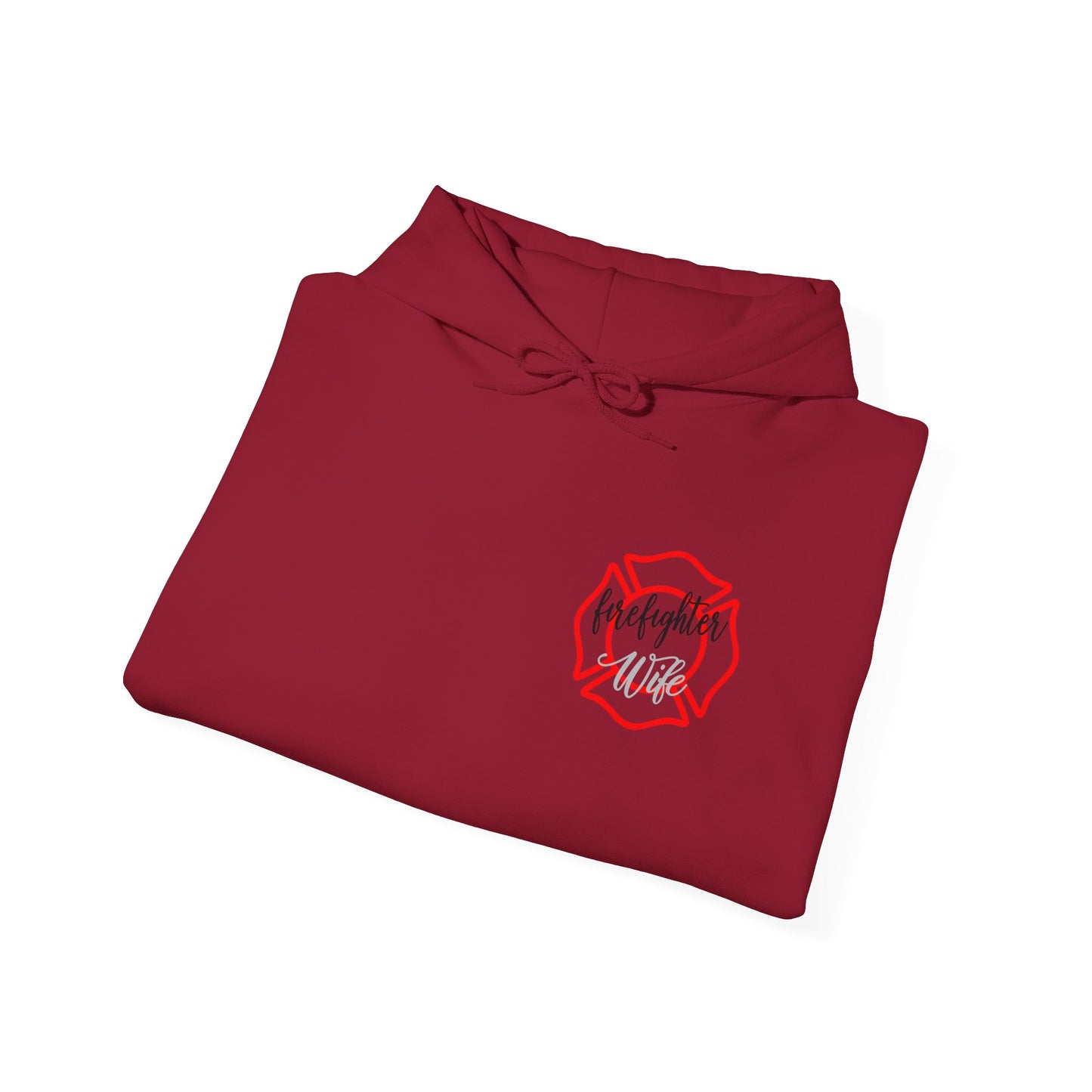 Firefighter Wife Hooded Sweatshirt - Unisex Heavy Blend with Uplifting Design