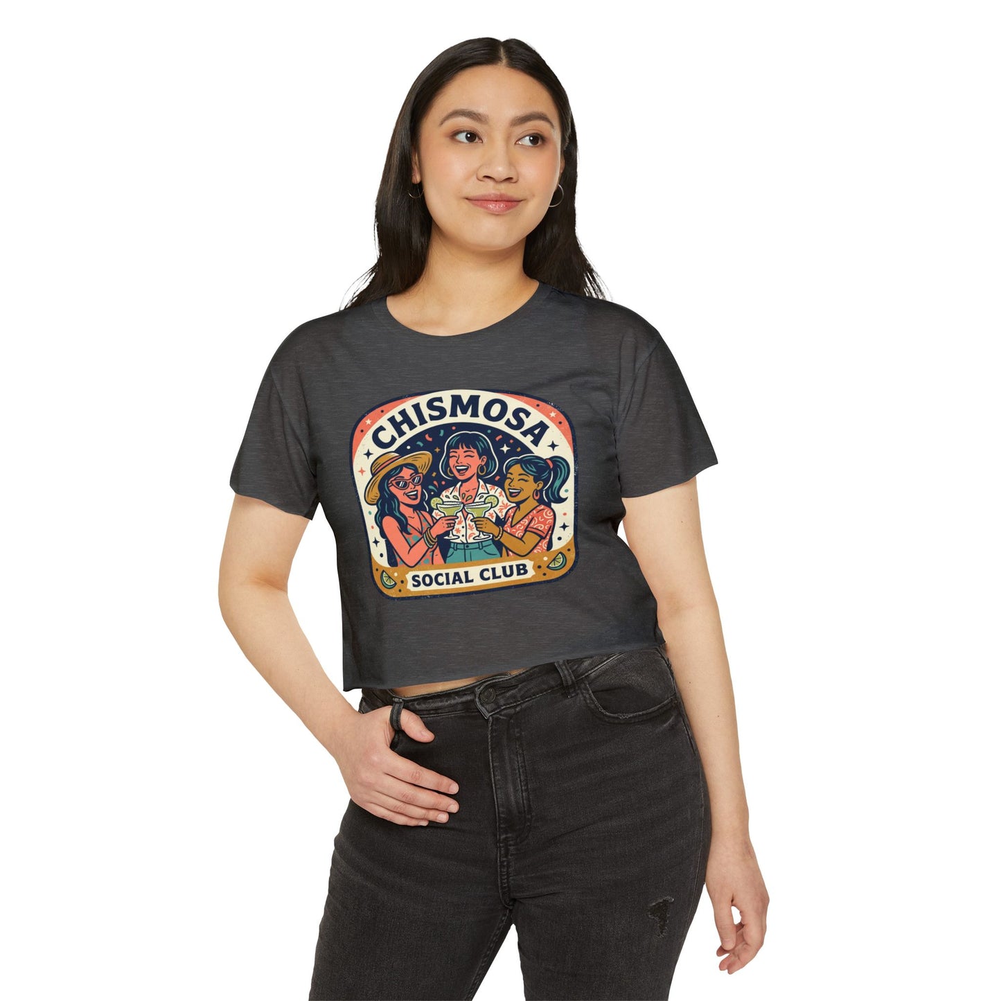 Chismosa Social Club Crop Top — Women's Festival Graphic Tee