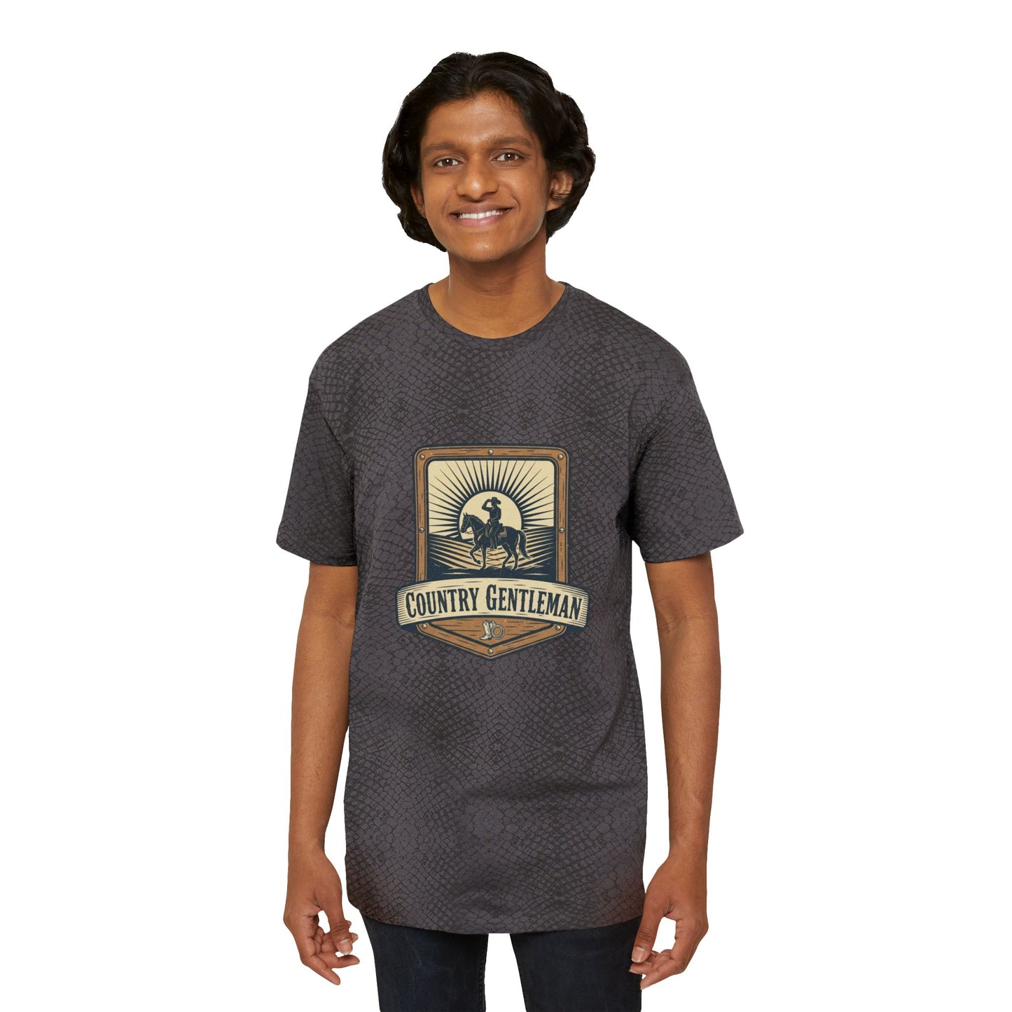 Country Gentleman T‑Shirt — Vintage Western Rodeo Ranch Tee for Men