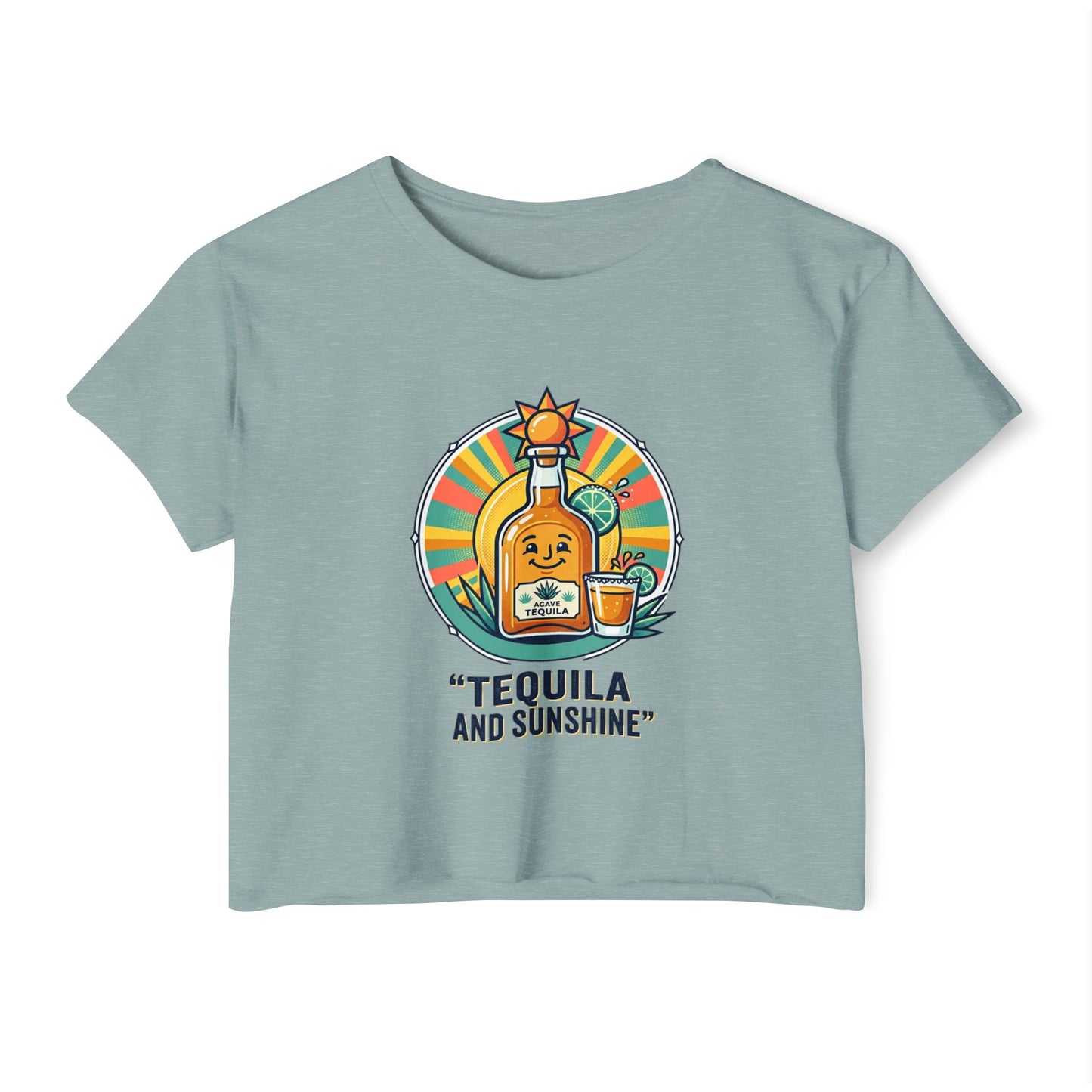 Tequila and Sunshine Crop Top — Women's Festival Graphic Tee