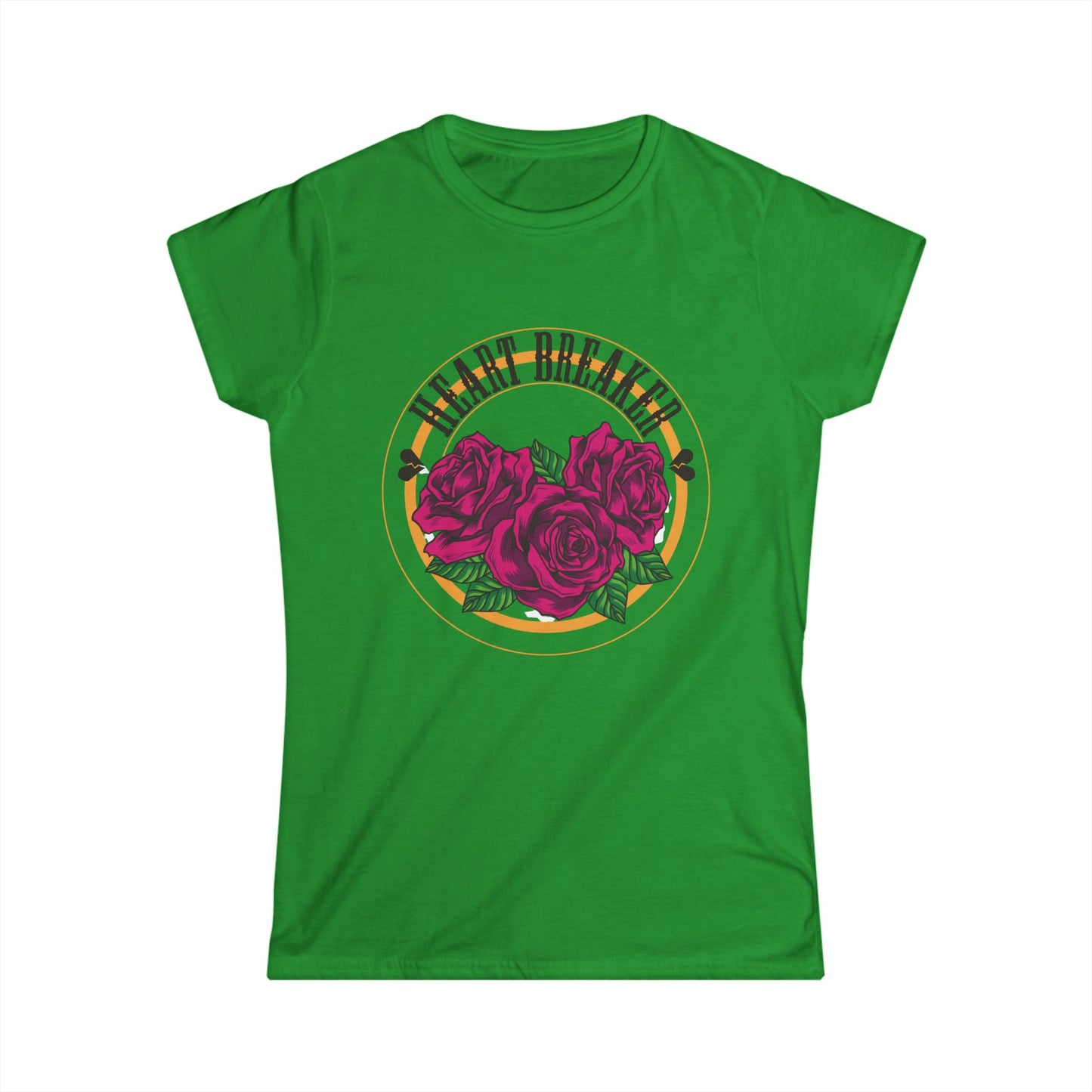 Heartbreaker Roses Tee | Pink Rose Graphic, Vintage Script, valentines tee