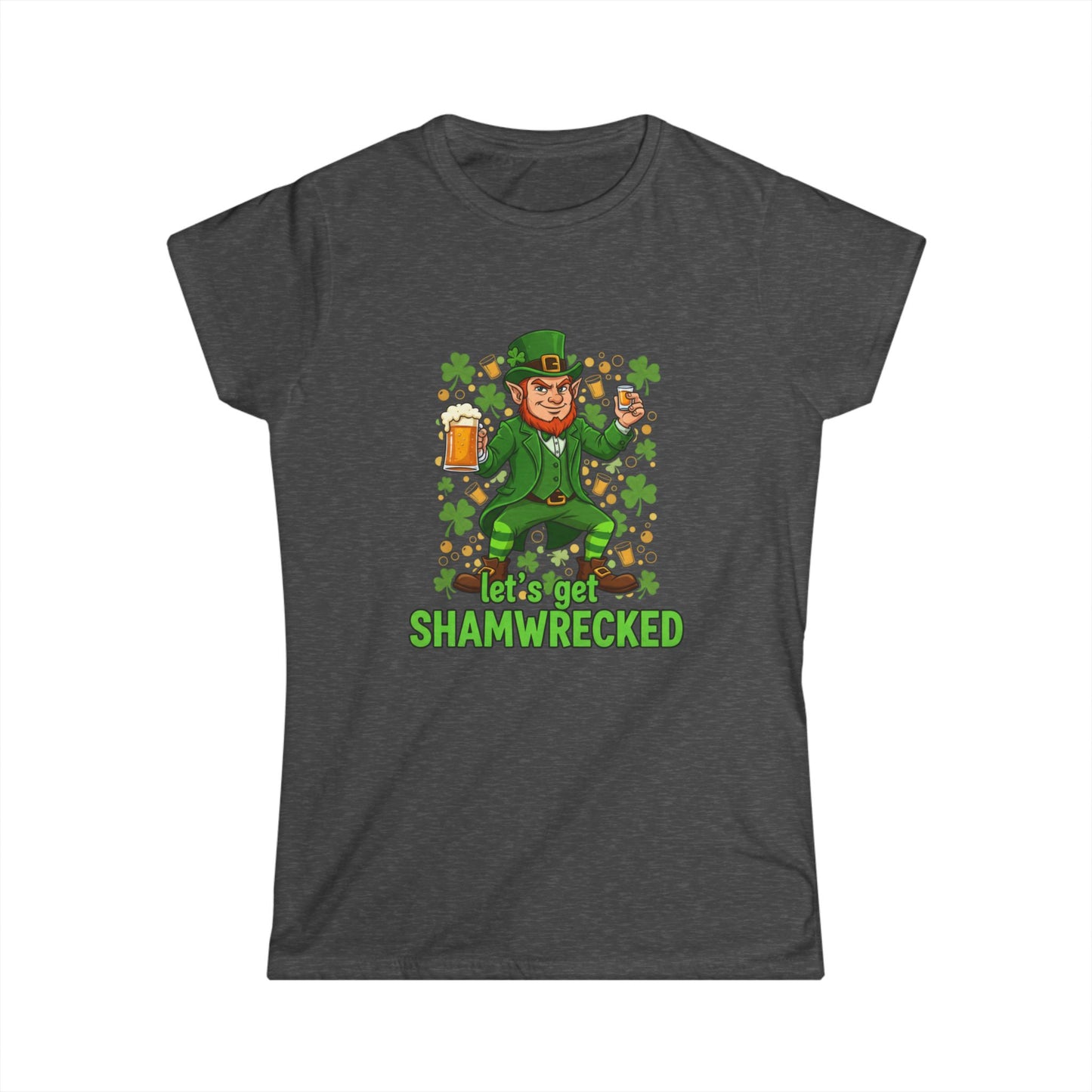 Shamrock Leprechaun Drinking Tee | St. Patrick's Day Shamwrecked Shirt