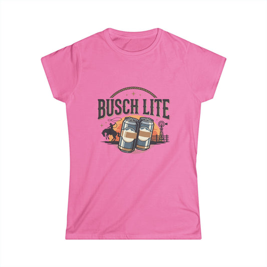 Busch Lite beer cans Tee | Vintage brewery logo, picnic scene