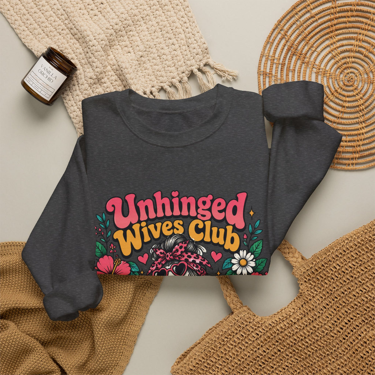 Unhinged Wives Club Skeleton Floral Sweatshirt
