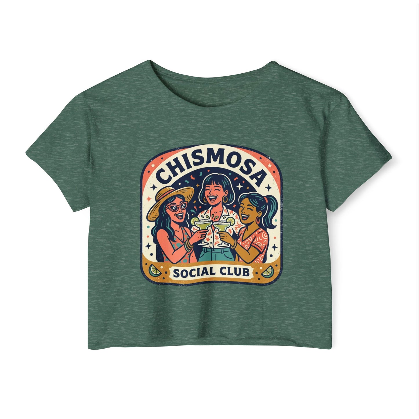 Chismosa Social Club Crop Top — Women's Festival Graphic Tee