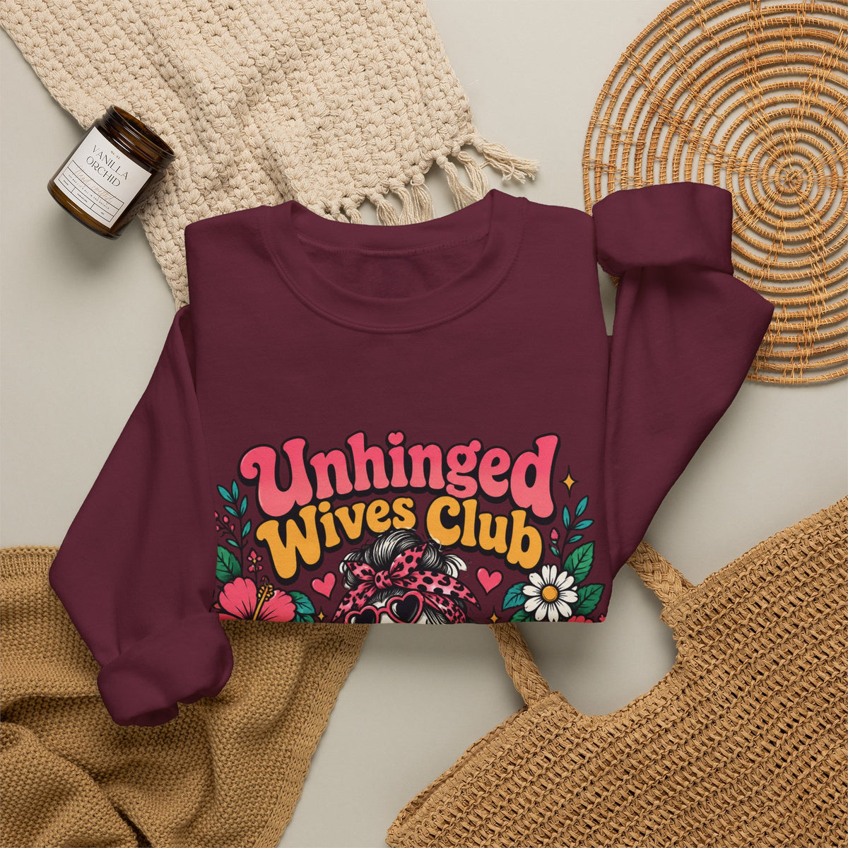 Unhinged Wives Club Skeleton Floral Sweatshirt