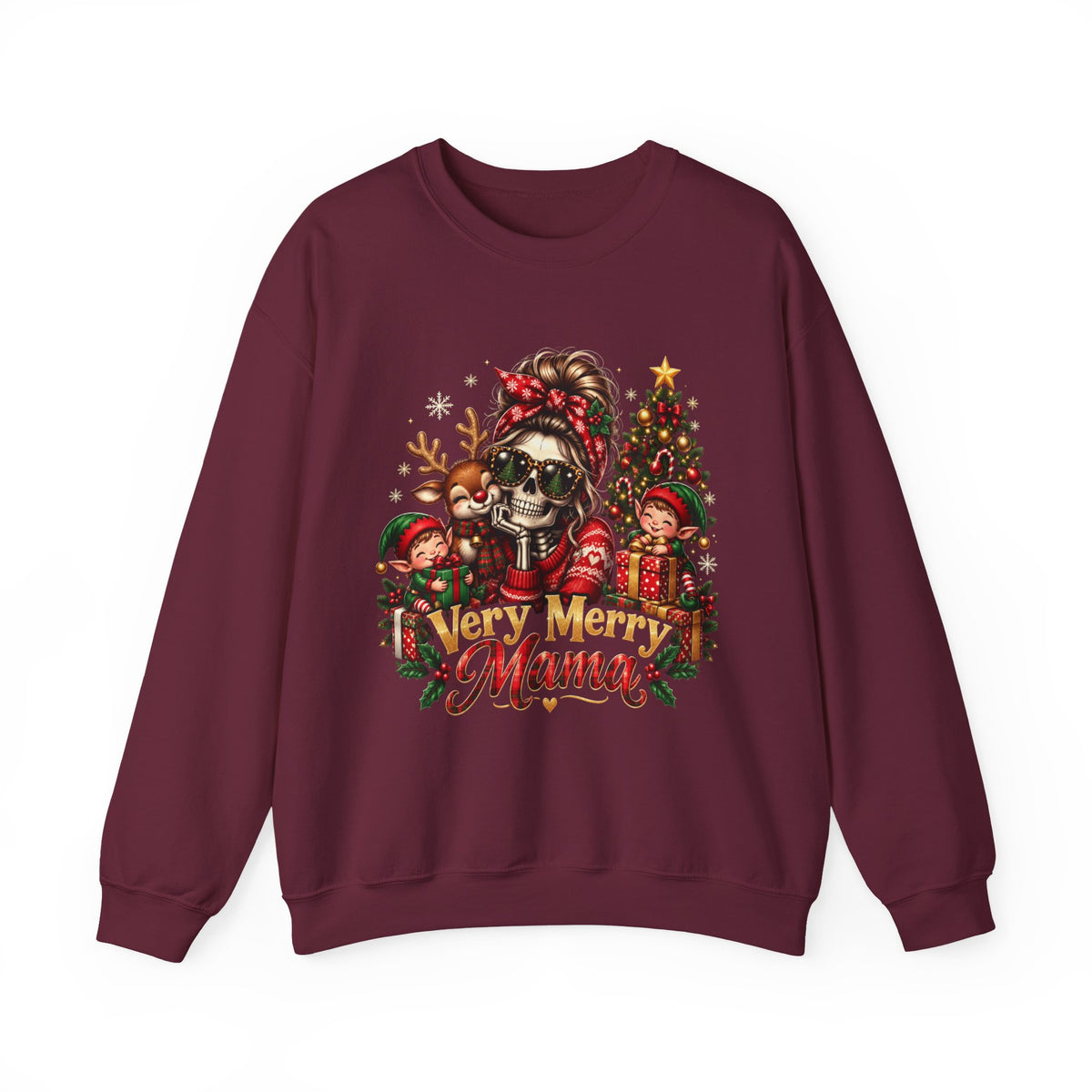 Very Merry Mama Christmas Family Design Sweatshirt