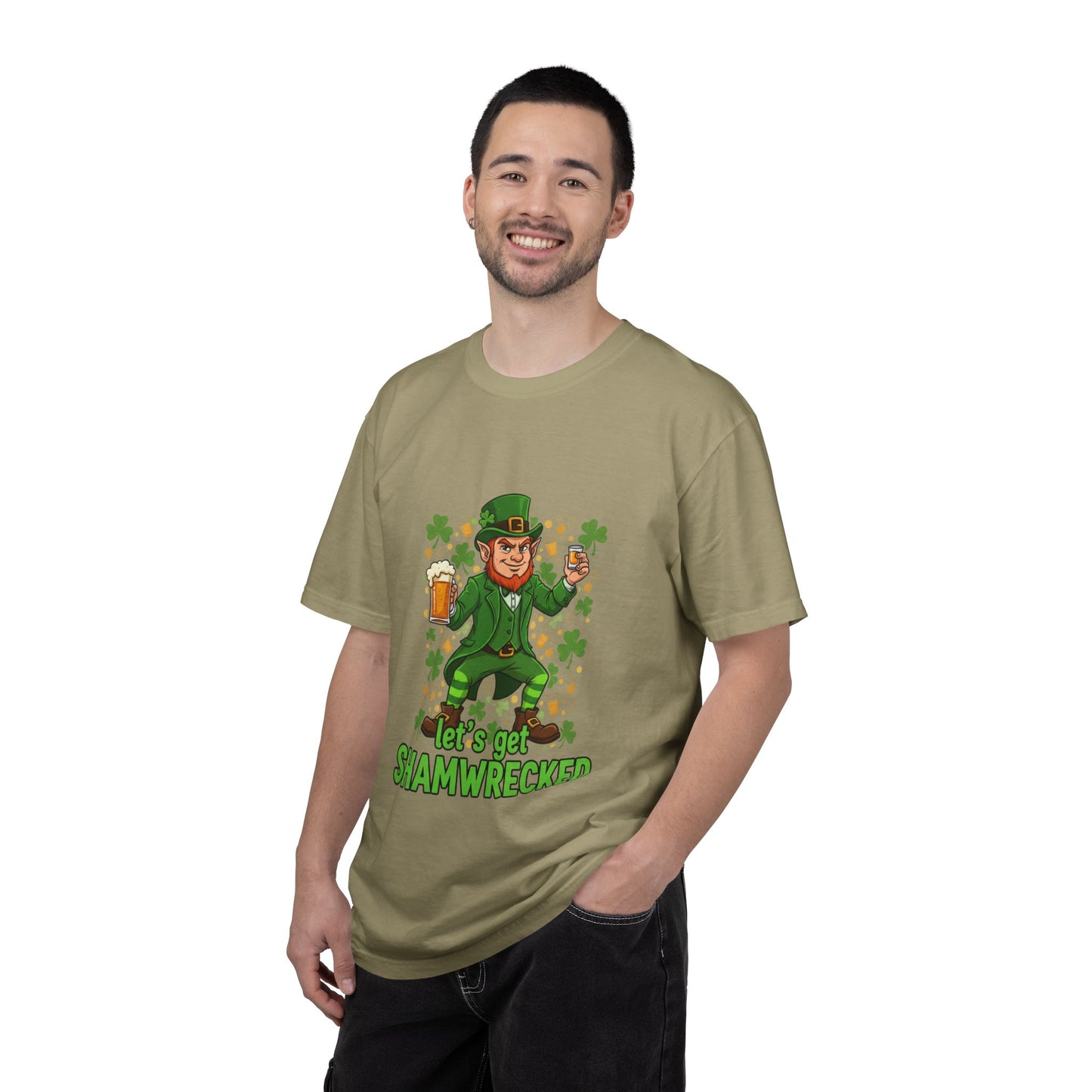 Let's Get Shamwrecked T-shirt | Leprechaun Beer St. Patrick's Day Tee