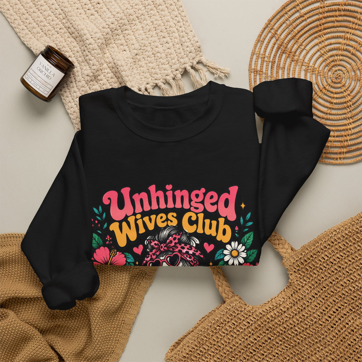 Unhinged Wives Club Skeleton Floral Sweatshirt