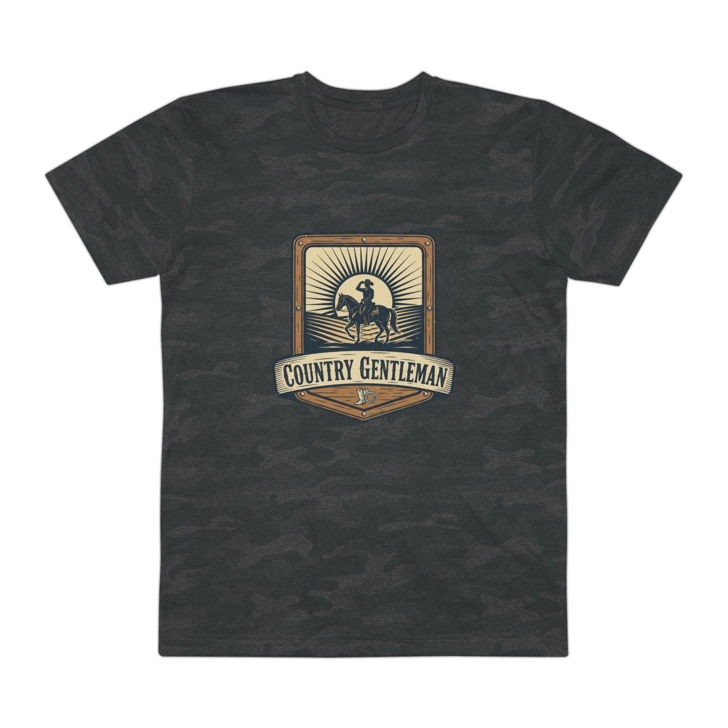 Country Gentleman T‑Shirt — Vintage Western Rodeo Ranch Tee for Men