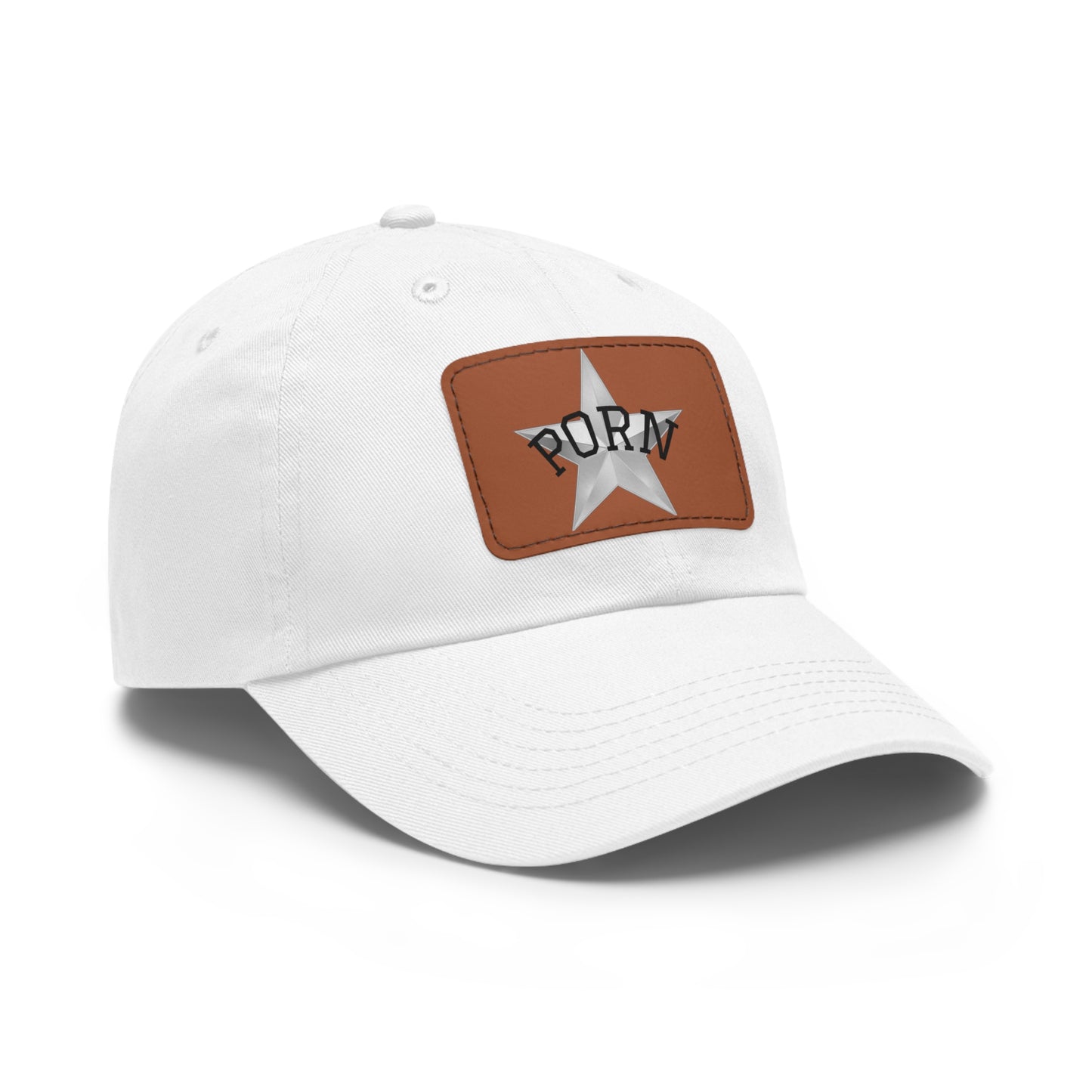 Stylish Dad Hat with Leather Patch, Casual Cap for Men, Summer Accessory, Fun Gift for Dads, Trendy Headwear. fun gifts for her, stylish womens hat