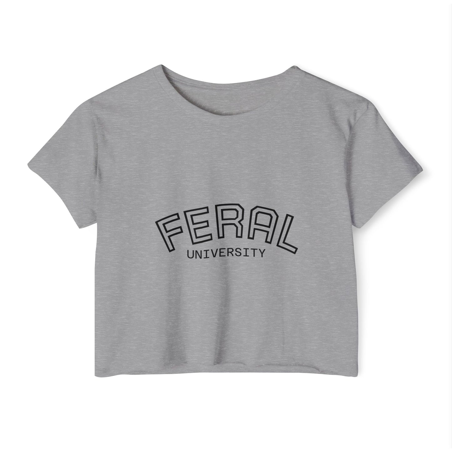 Feral University Crop Top — Women's Festival Graphic Tee