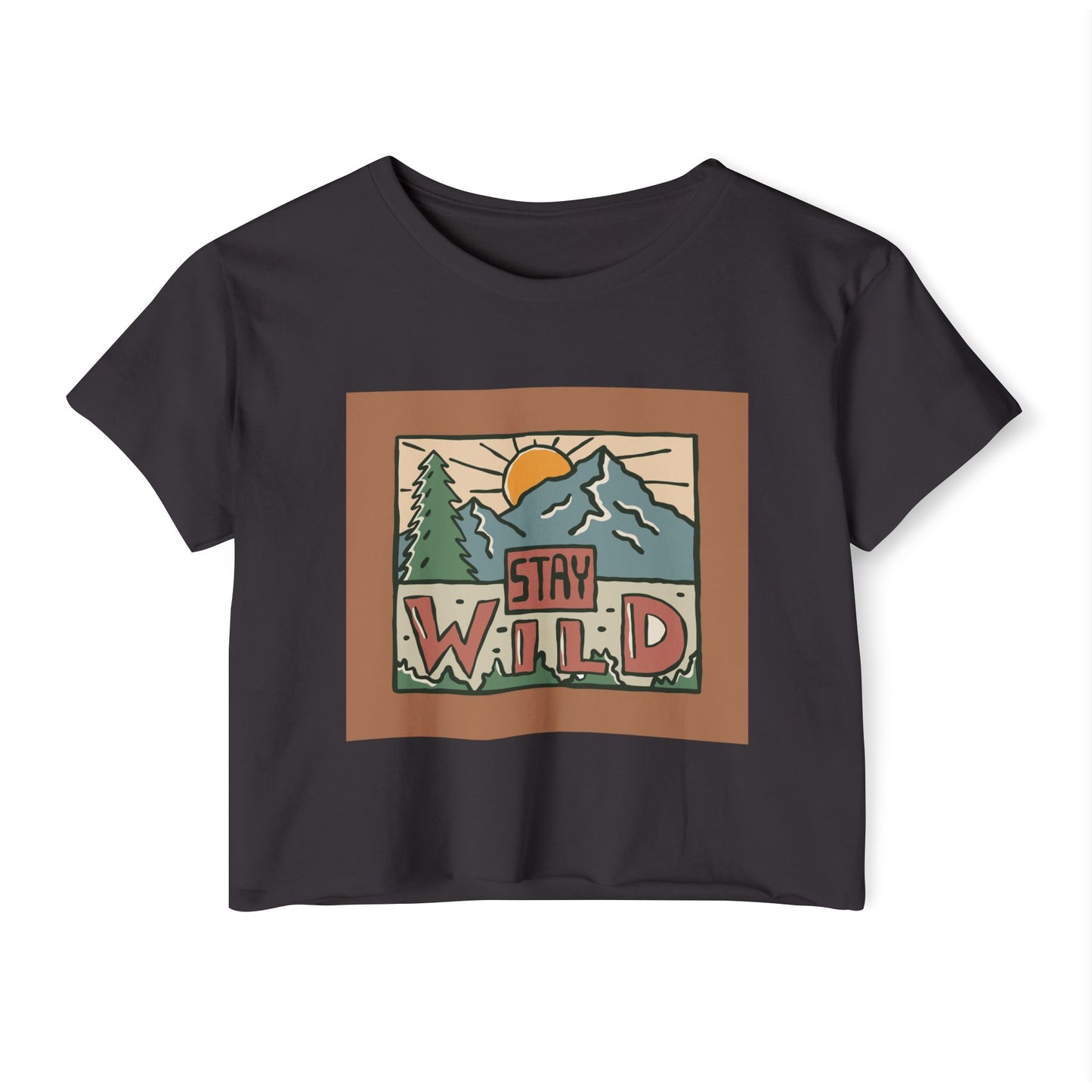 Stay Wild Crop Top — Women's Festival Graphic Tee