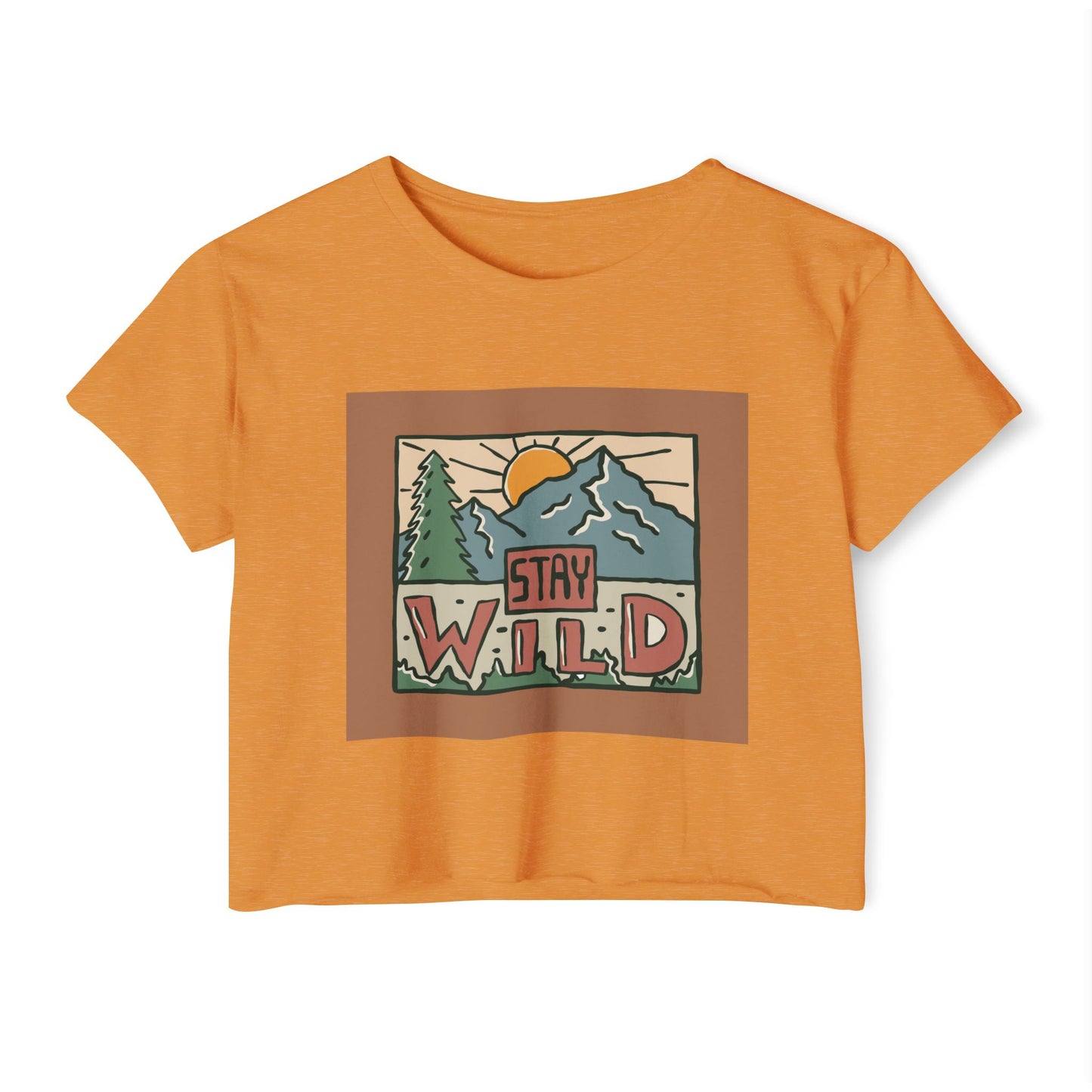 Stay Wild Crop Top — Women's Festival Graphic Tee