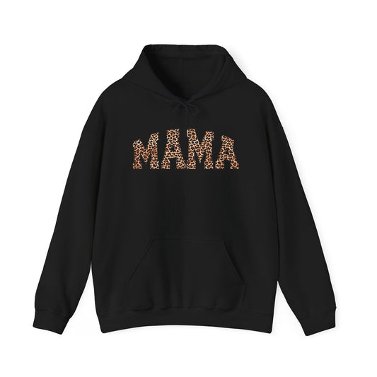 Mama Leopard Print Hoodie - Cozy Unisex Sweatshirt for Moms