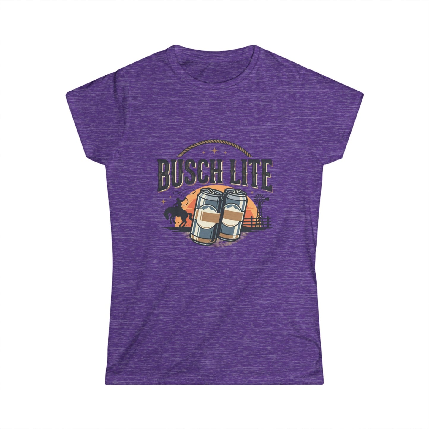 Busch Lite beer cans Tee | Vintage brewery logo, picnic scene