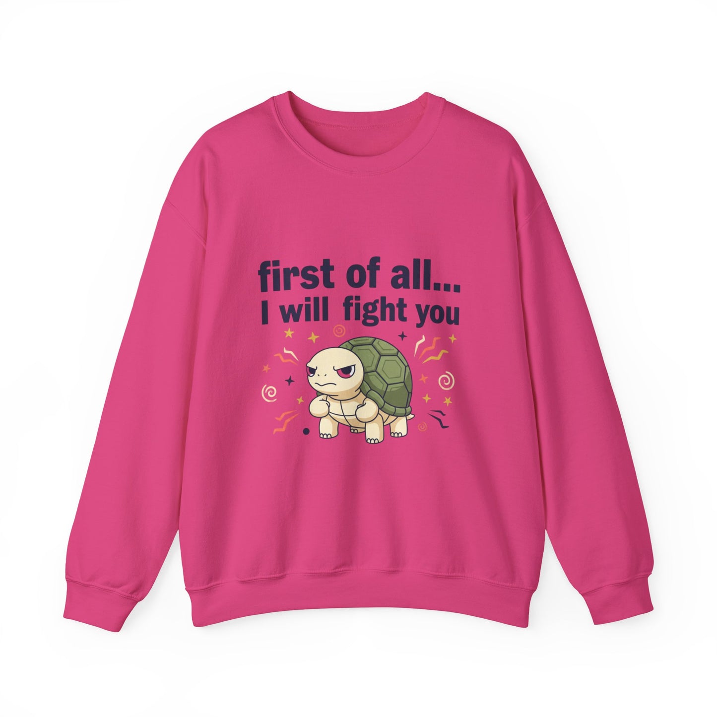 Cute Angry Turtle I Will Fight You sweatshirt | Graphic Crewneck