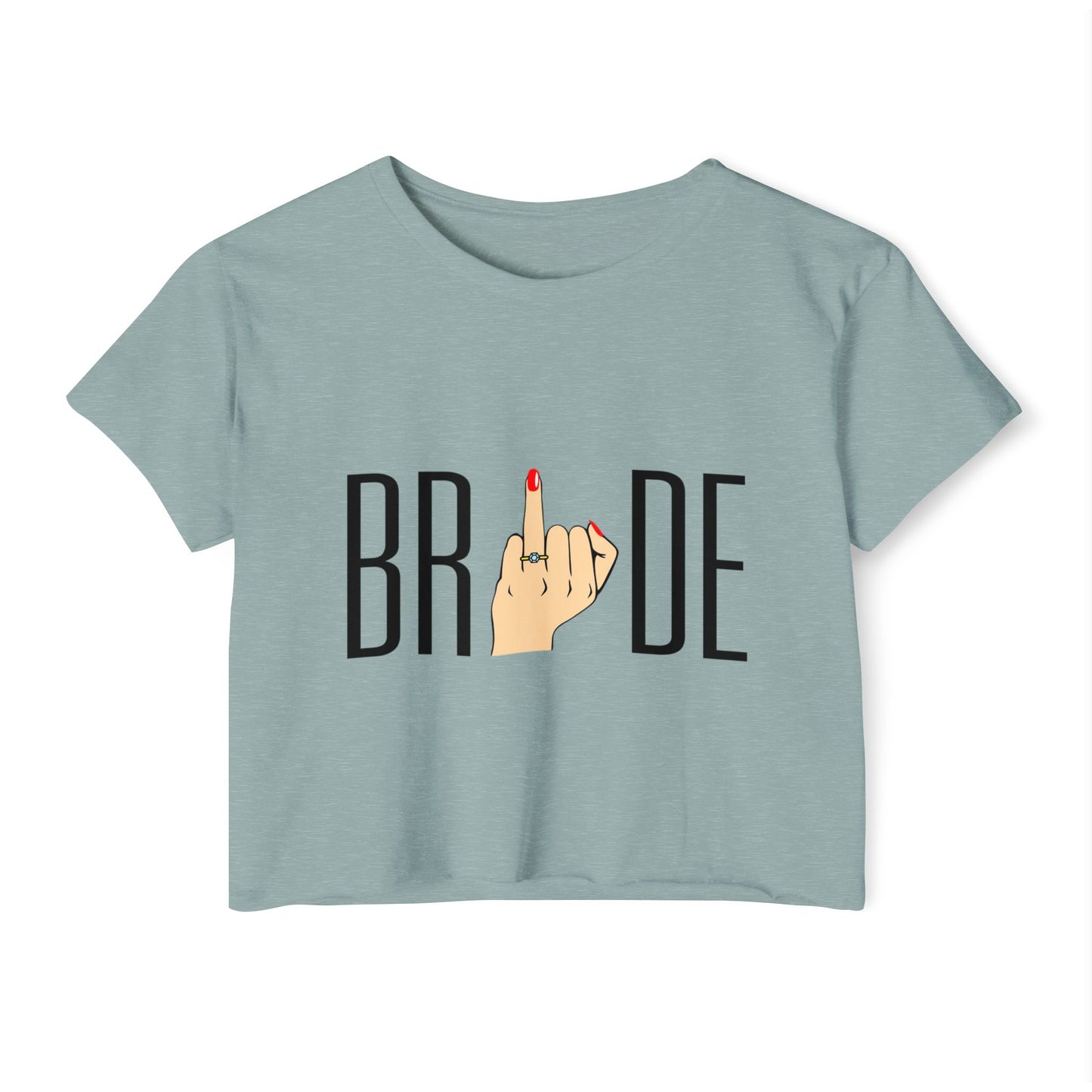 Bride with Pinky Promise Hand crop top | Bachelorette Party Tee