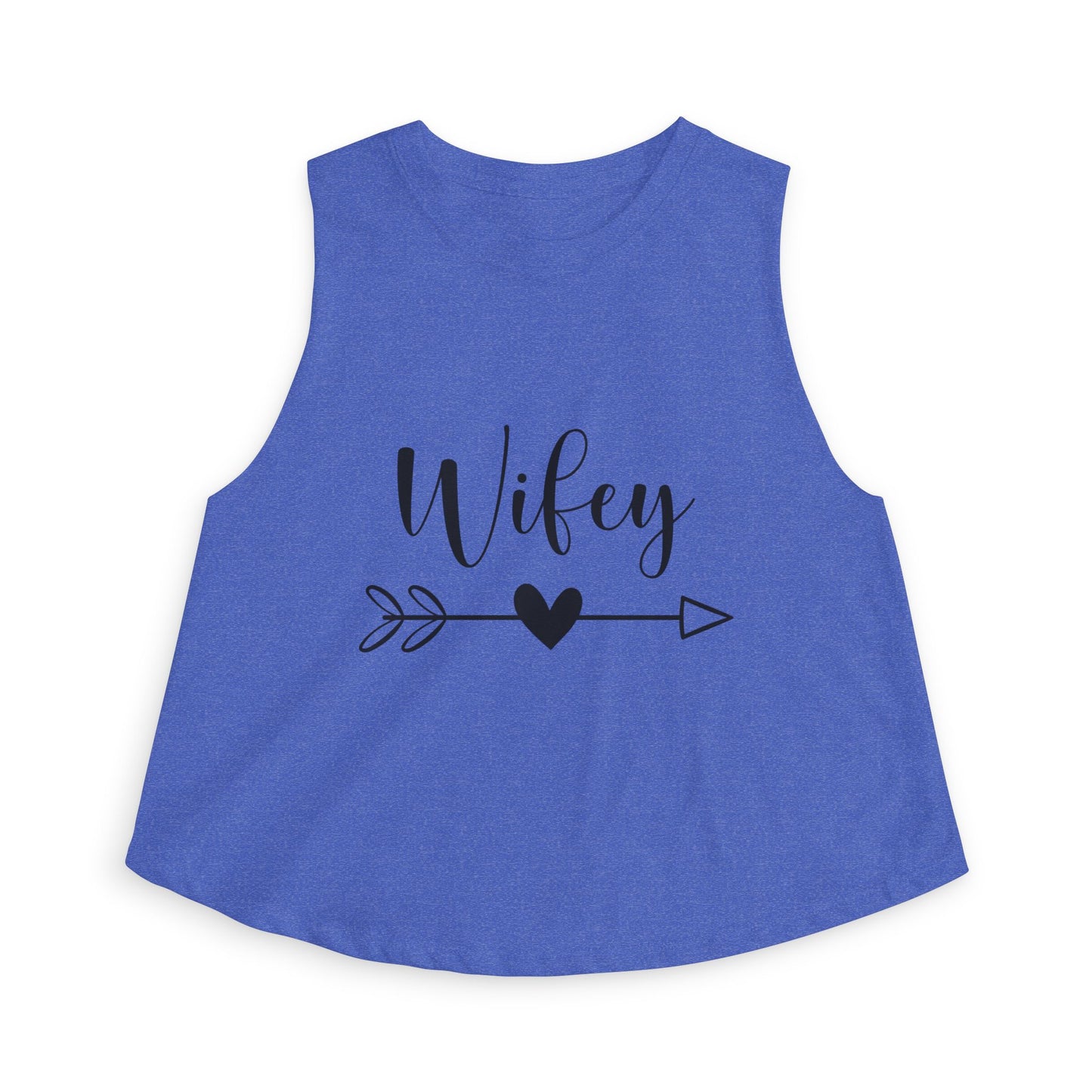 Wifey Crop Top — Cute Bridal Heart Arrow Tank for Brides, Bachelorette & Wedding Gifts
