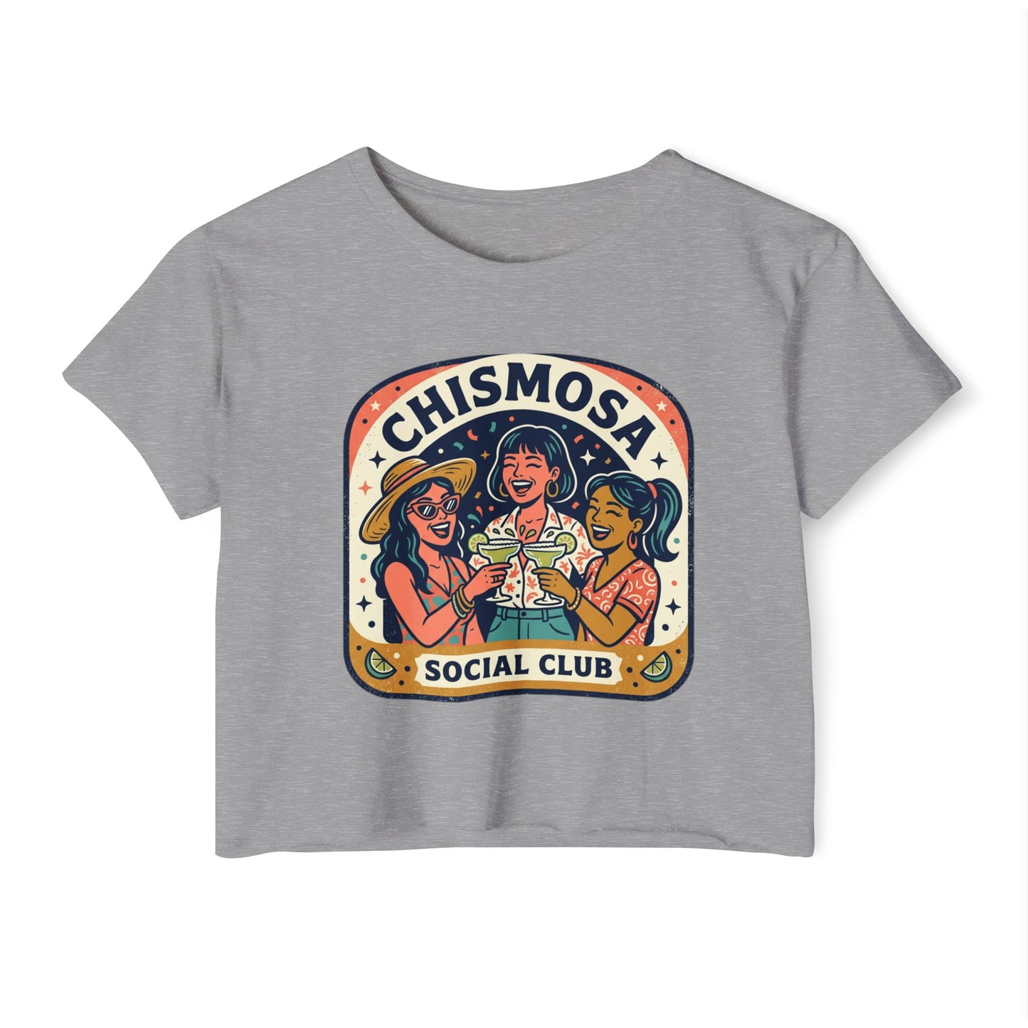 Chismosa Social Club Crop Top — Women's Festival Graphic Tee