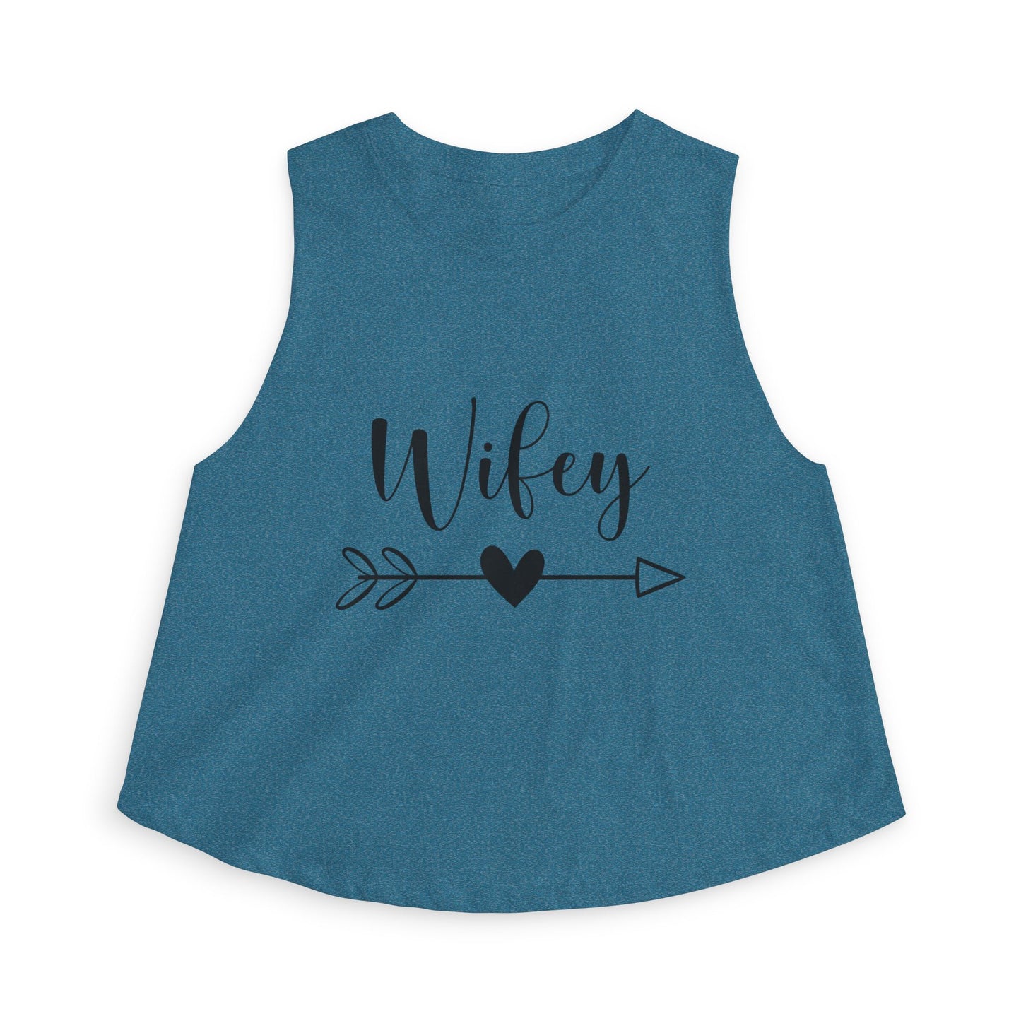 Wifey Crop Top — Cute Bridal Heart Arrow Tank for Brides, Bachelorette & Wedding Gifts
