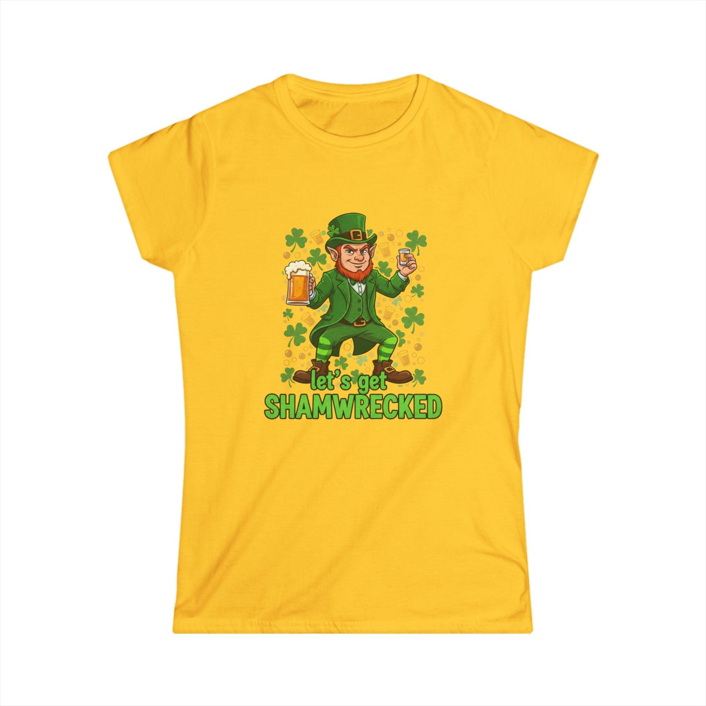 Shamrock Leprechaun Drinking Tee | St. Patrick's Day Shamwrecked Shirt