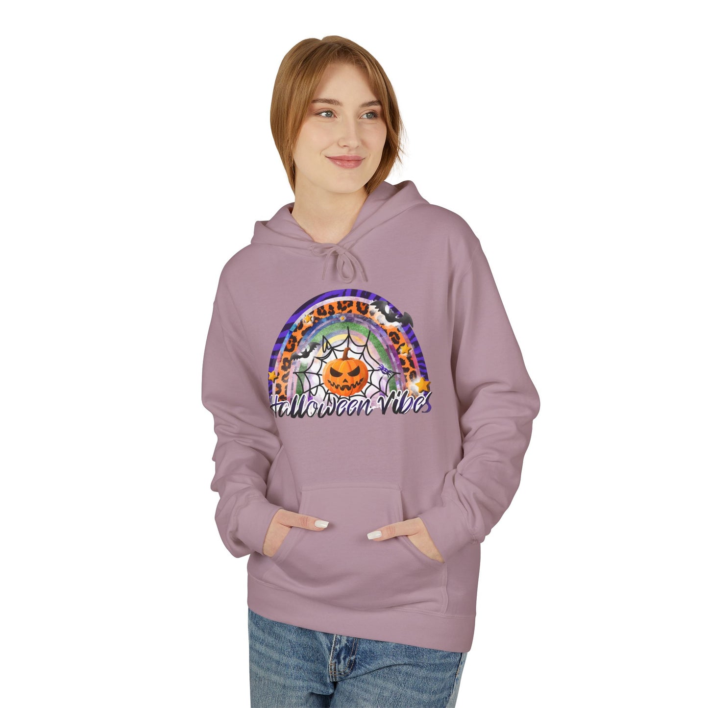 Halloween Vibes Unisex Softstyle Hoodie, Cozy Fall Sweatshirt, Autumn Fashion, Spooky Season Wear, Perfect for Halloween