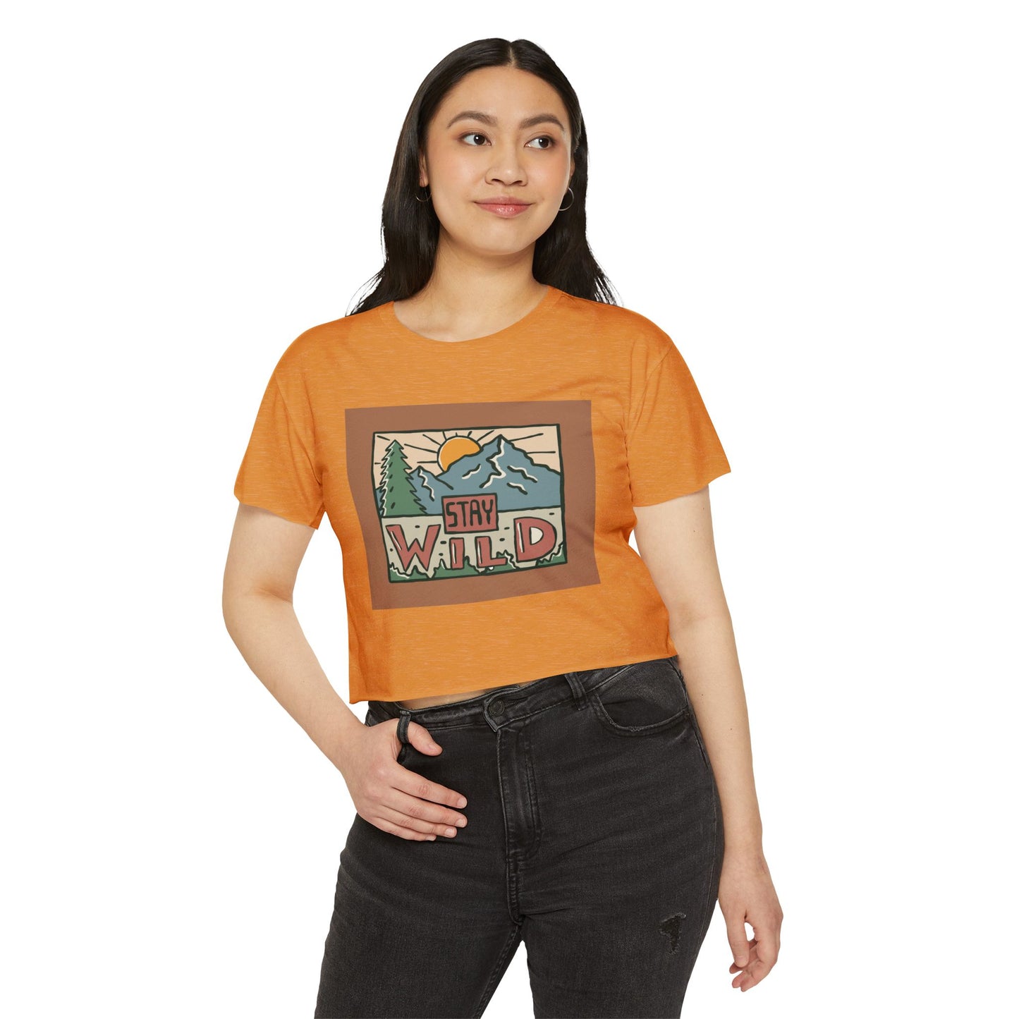 Stay Wild Crop Top — Women's Festival Graphic Tee