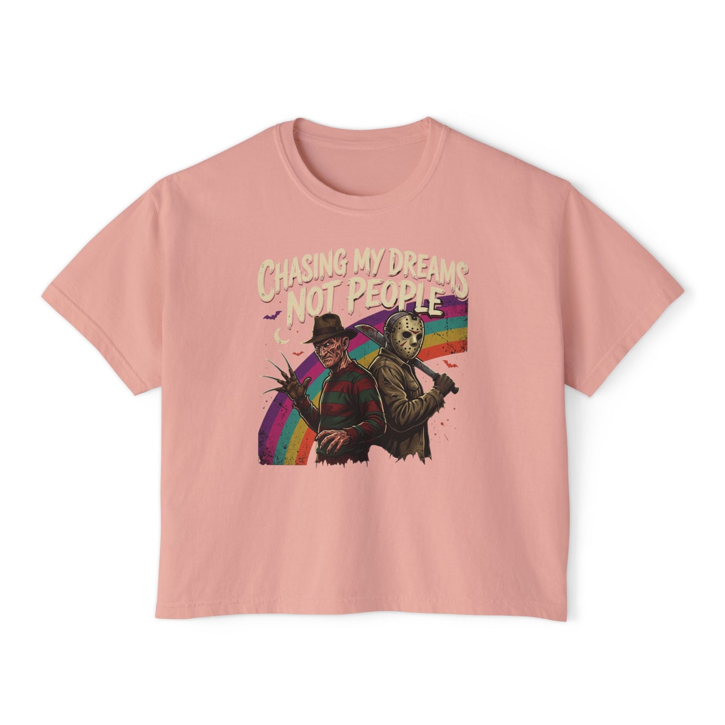 Chasing My Dreams Not People Graphic Tee | Horror Rainbow Design