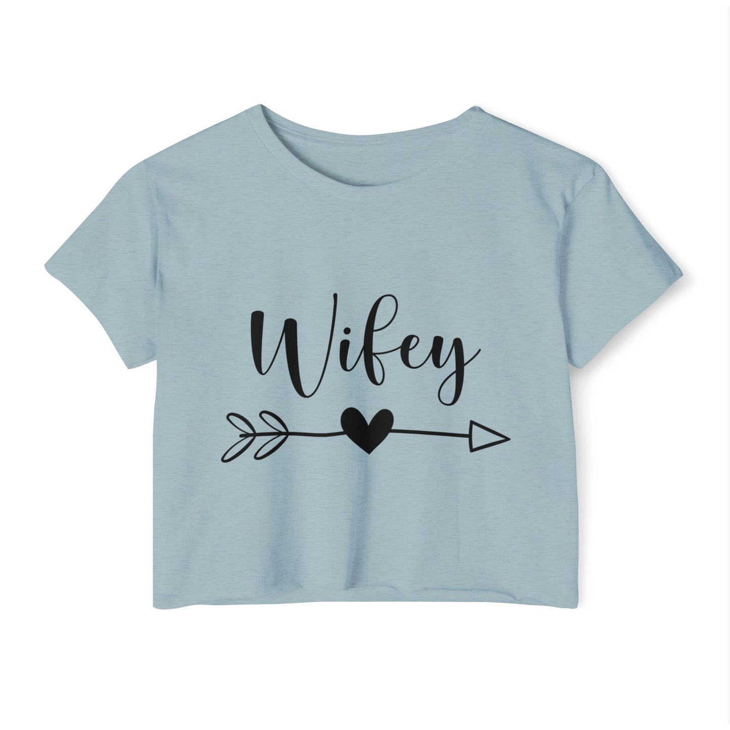 Wifey Festival Crop Top, Women's Crop Tee, Cute Summer Top, Boho Style Shirt, Gift for Her, Anniversary Gift, Trendy Clothing