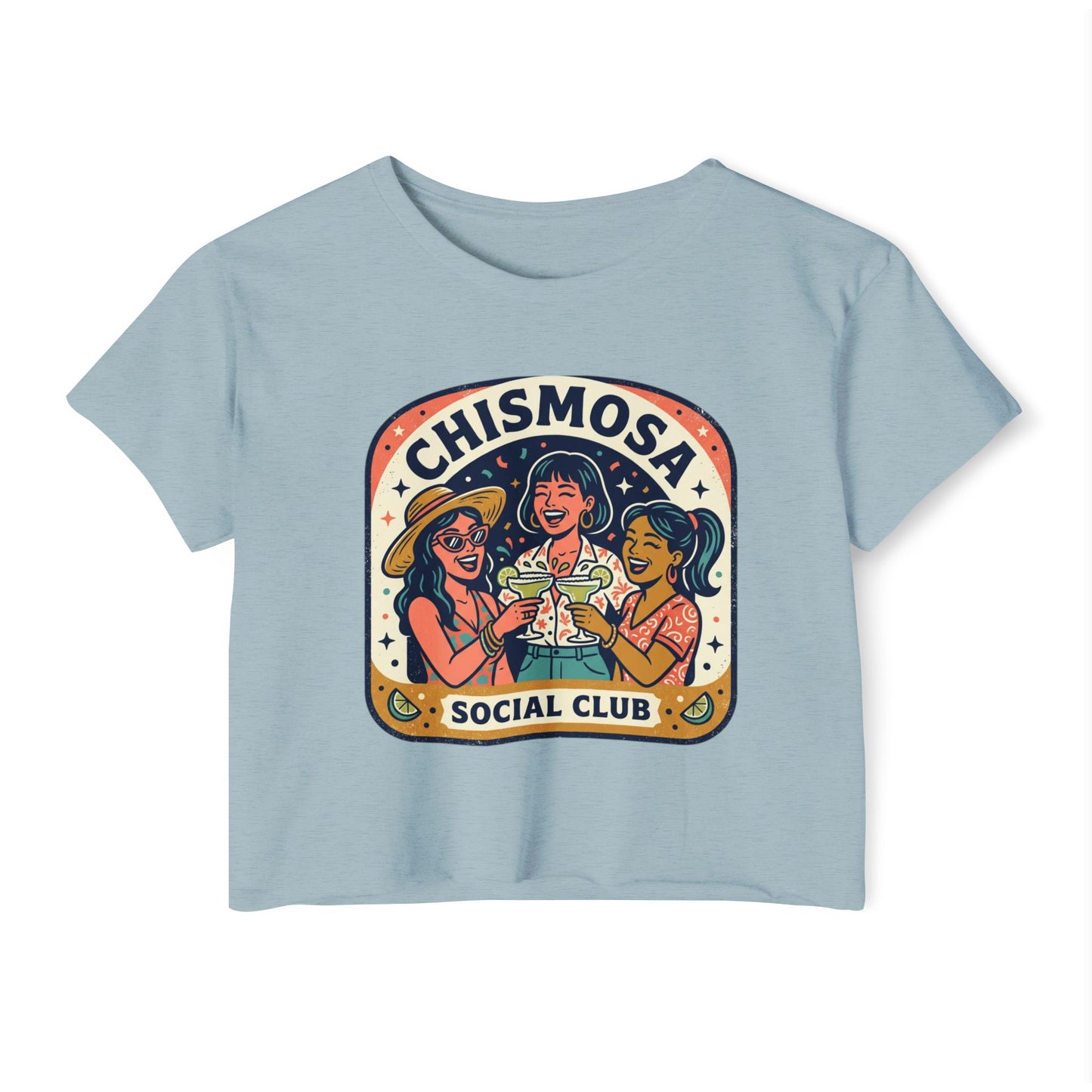 Chismosa Social Club Crop Top — Women's Festival Graphic Tee