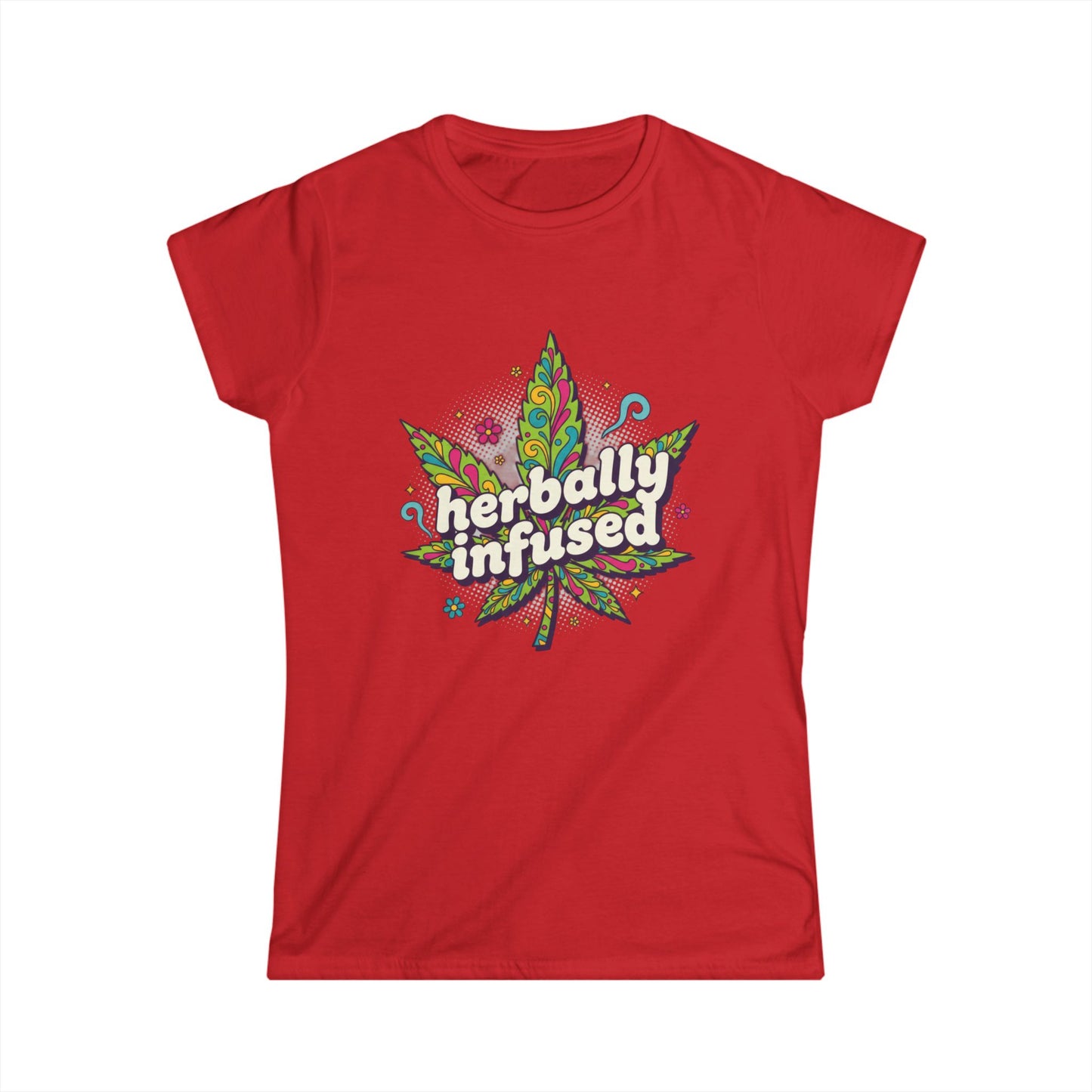 Herbily Infused Tee — Women's Softstyle Cannabis-Inspired Graphic T-Shirt