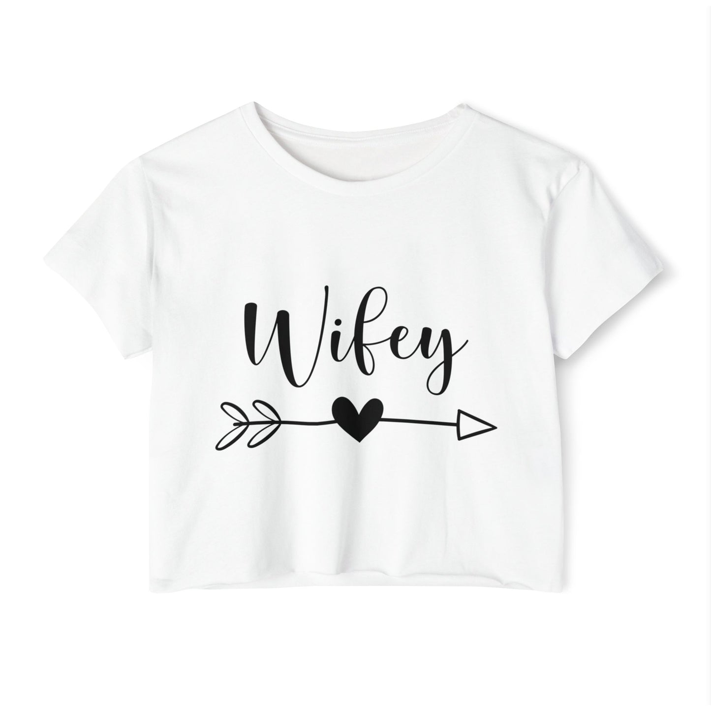 Wifey Festival Crop Top, Women's Crop Tee, Cute Summer Top, Boho Style Shirt, Gift for Her, Anniversary Gift, Trendy Clothing