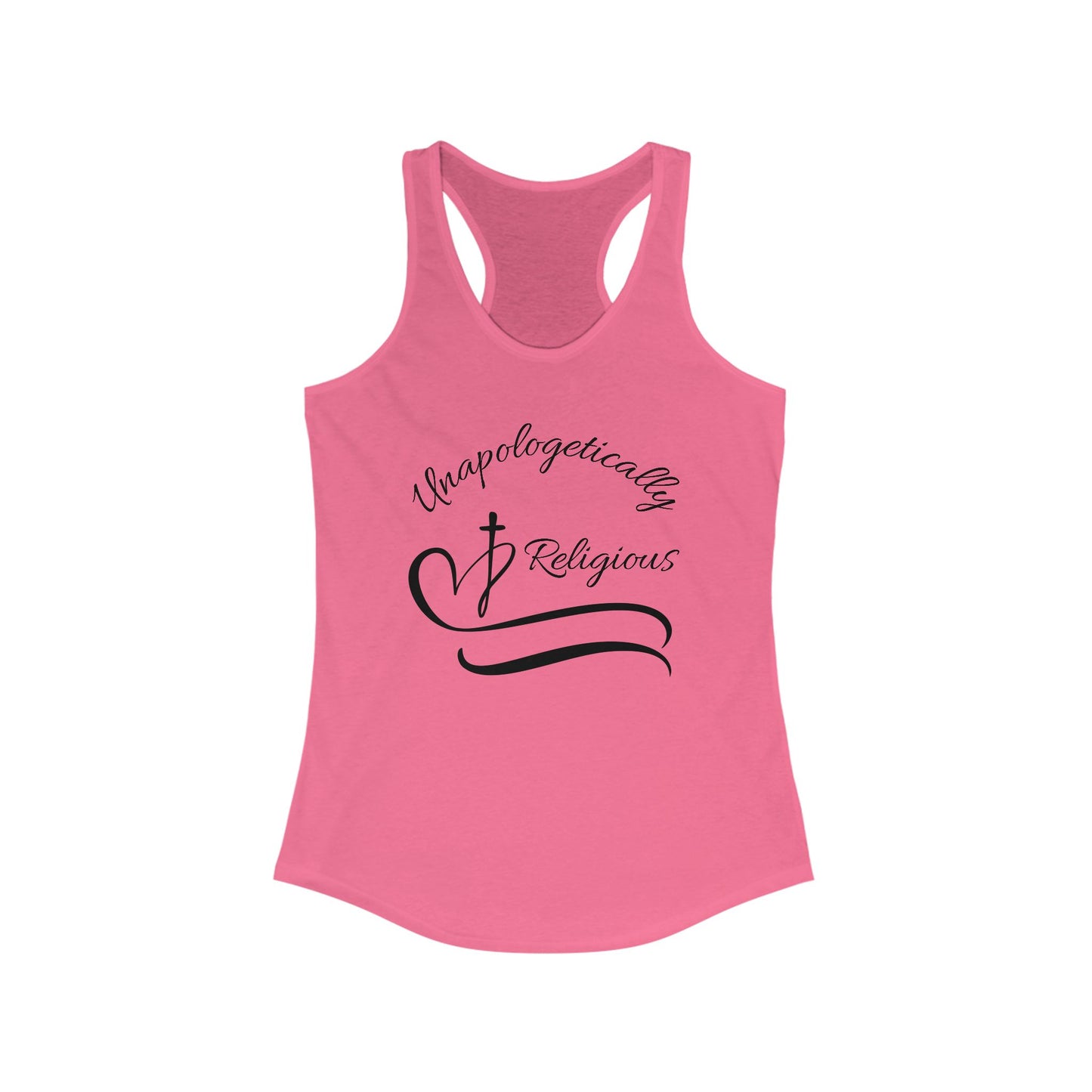 Unapologetically Religious Racerback Tank - Faith Inspired Apparel, Summer Workout Top, Christian Gift, Spiritual Activewear, Casual Wear