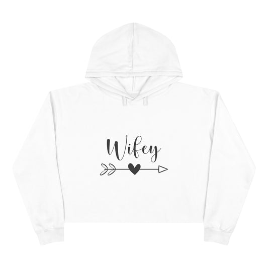 Wifey script with heart arrow Crop Hoodie | Bridal, Bachelorette