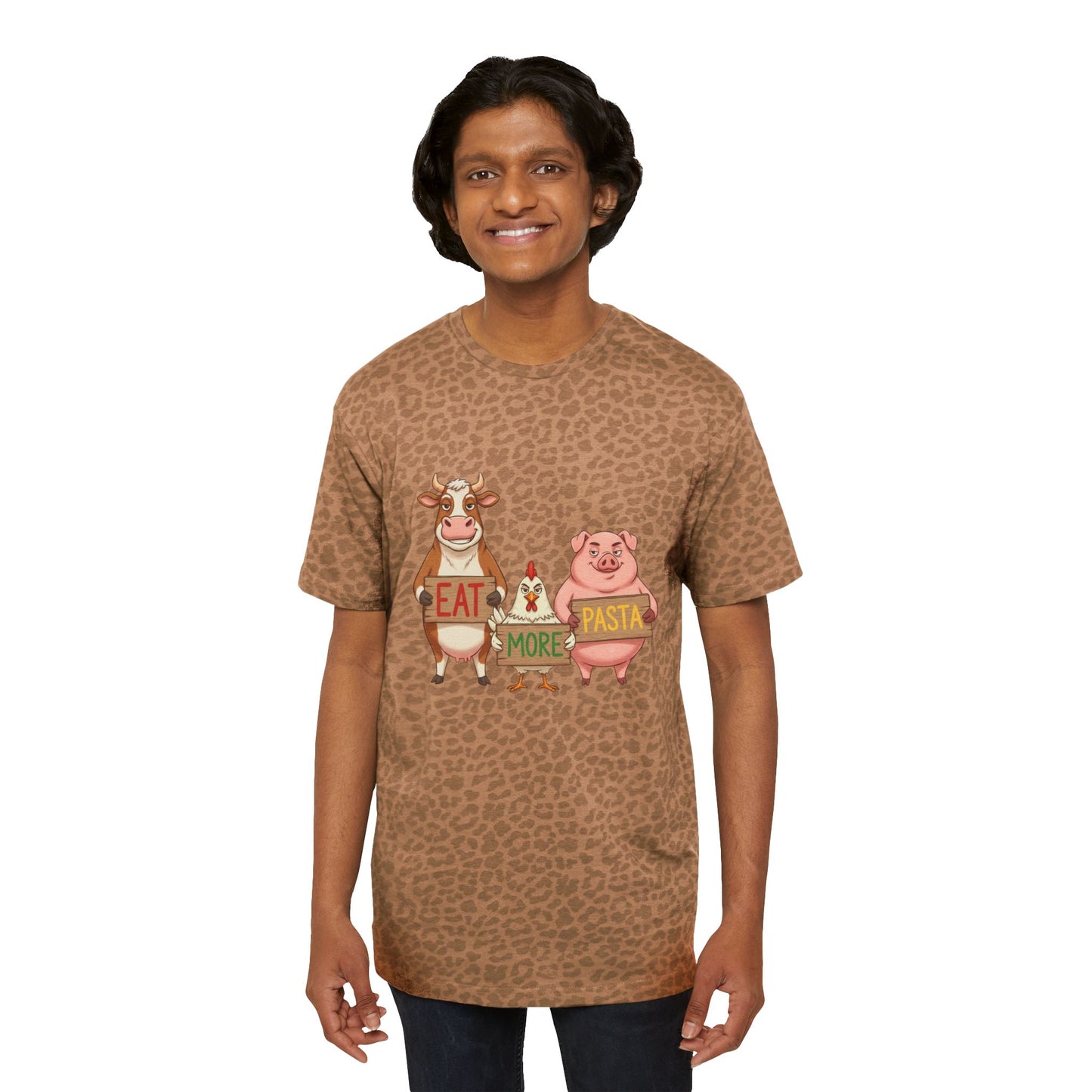 Eat More Pasta T-Shirt — Funny Cow Chicken Pig Graphic Tee