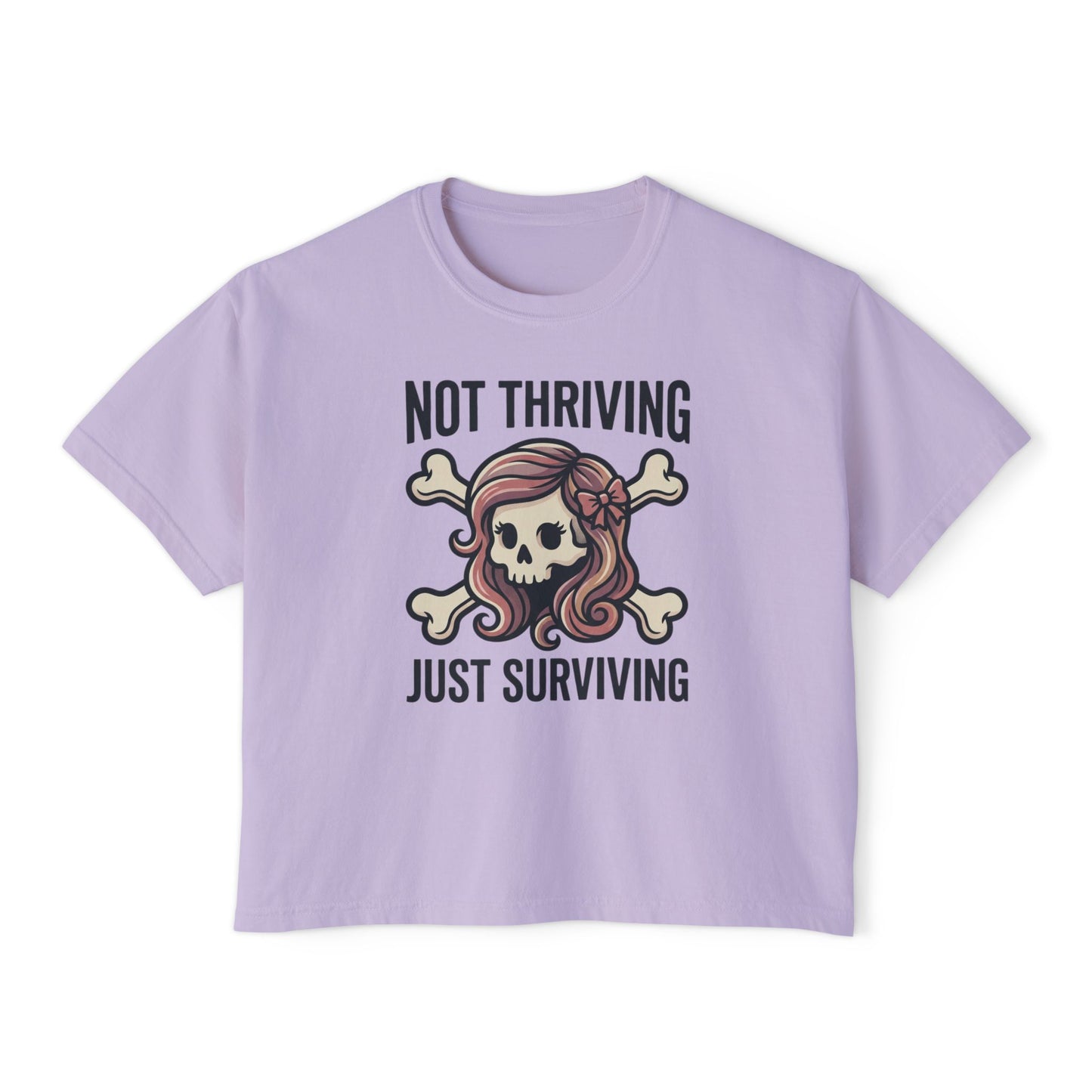 Not Thriving Just Surviving Skull Tee