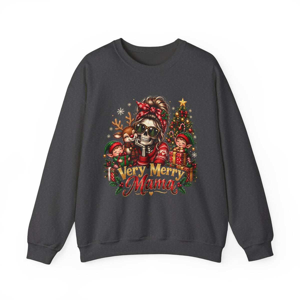 Very Merry Mama Christmas Family Design Sweatshirt