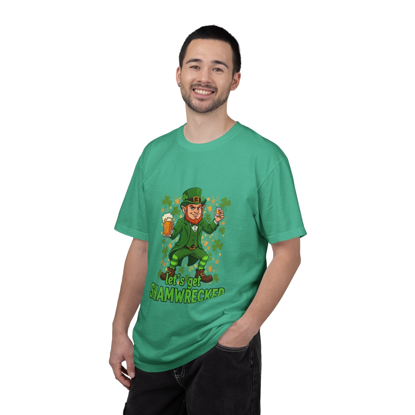 Let's Get Shamwrecked T-shirt | Leprechaun Beer St. Patrick's Day Tee