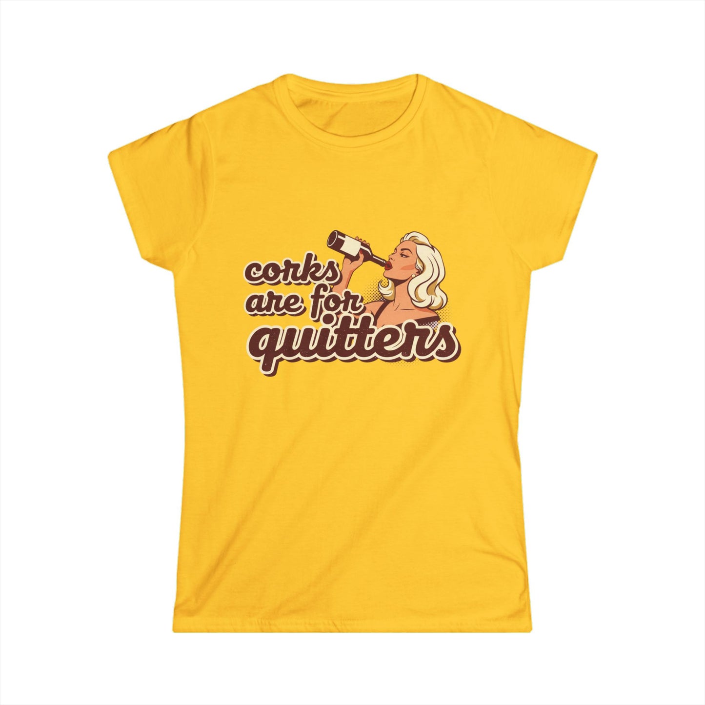 Women's Softstyle Tee, wine humor