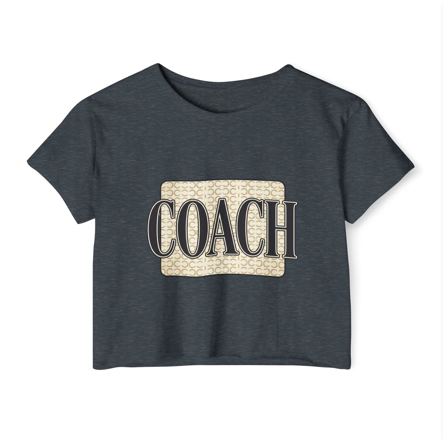 Coach Cropped Tee — Vintage Logo Festival Crop Top for Women