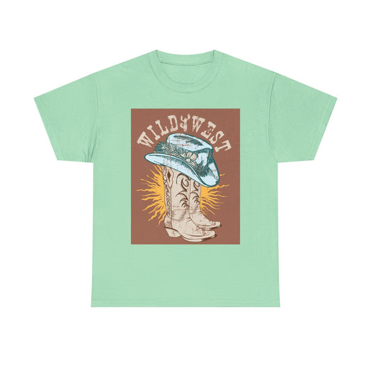 Wild West Cowboy Tee, Graphic Tee, Western Style Shirt, Country Music Apparel, Rodeo Outfit, Gift for Cowpoke Lovers
