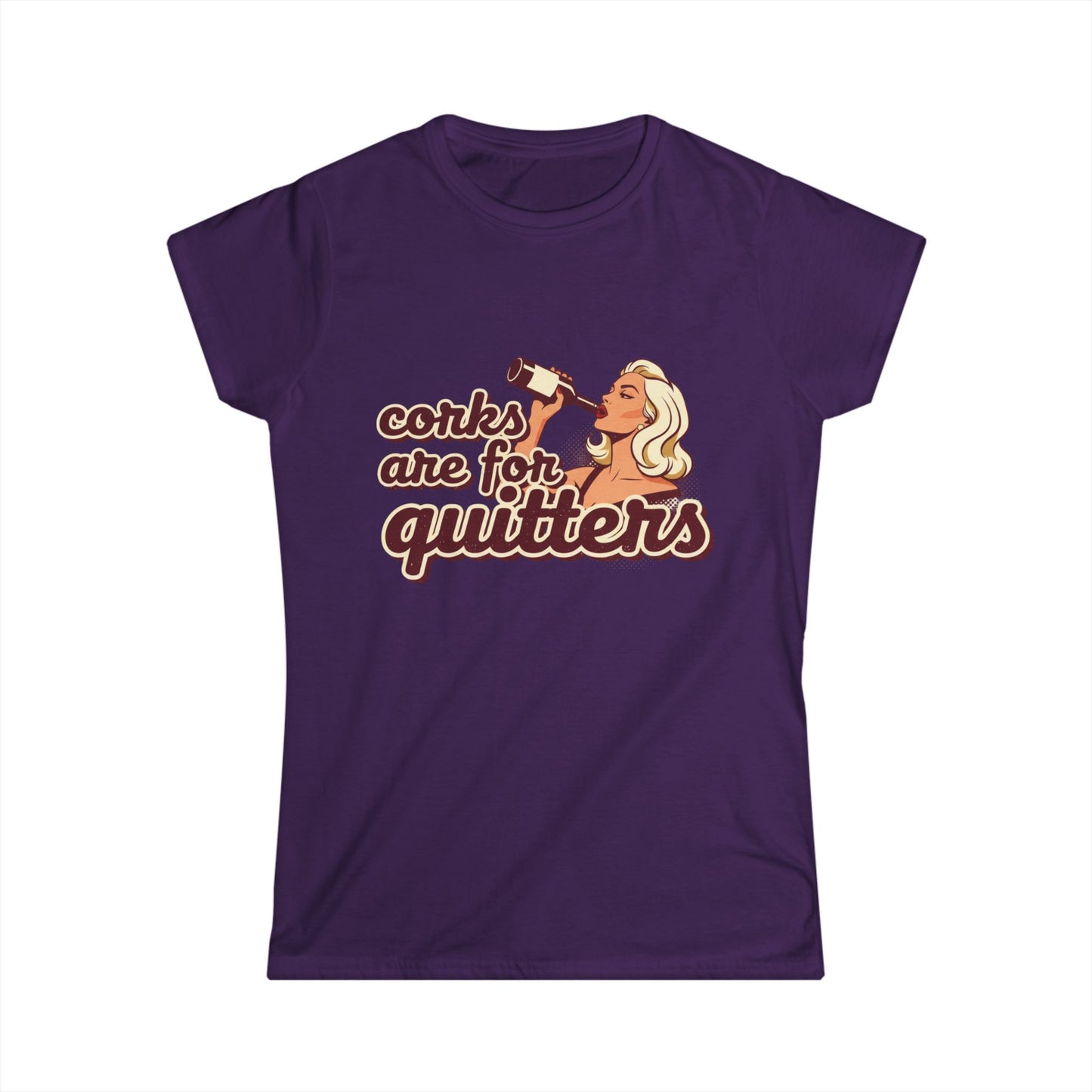 Women's Softstyle Tee, wine humor