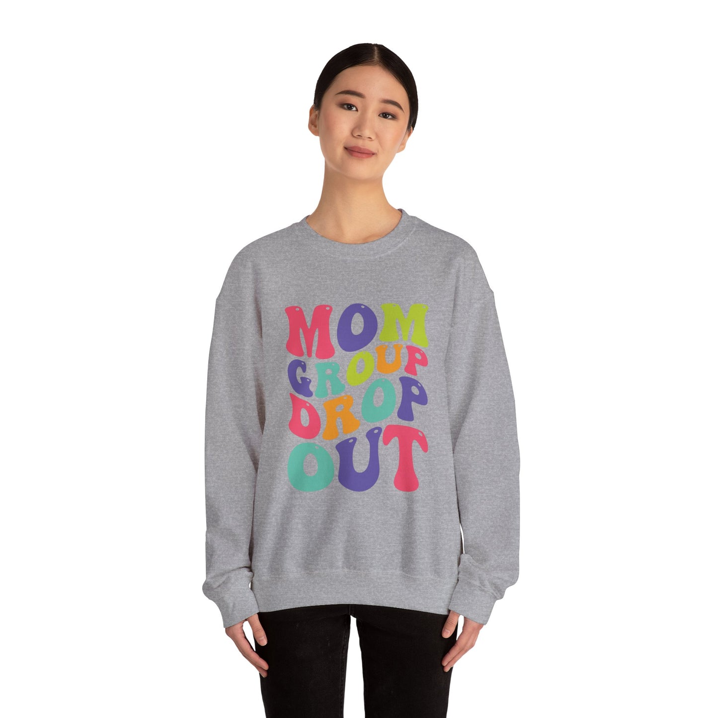 Mom Group Dropout Sweatshirt, Cozy Crewneck, Perfec for Moms, Gift for Mother's Day, Casual Wear, Fun Family Gatherings, gift for her