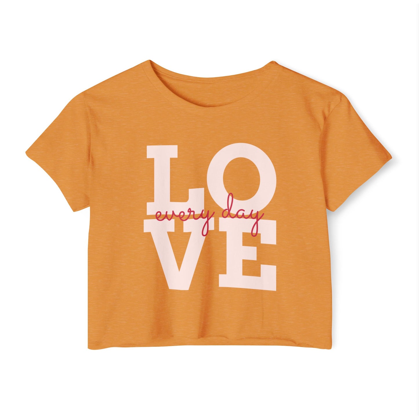 LOVE Every Day Crop Top — Women's Casual Festival Tee