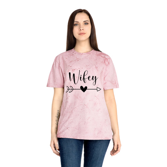 Unisex Color Blast T-Shirt - Wifey Tee, Stylish Casual Wear, Gift for Brides, Anniversary Gift, Trendy Graphic Tee