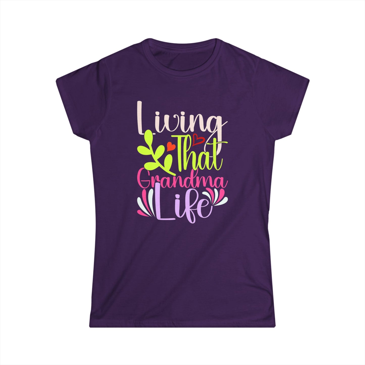 Living That Grandma Life Women's Softstyle Tee - Cute Gift for Grandmothers
