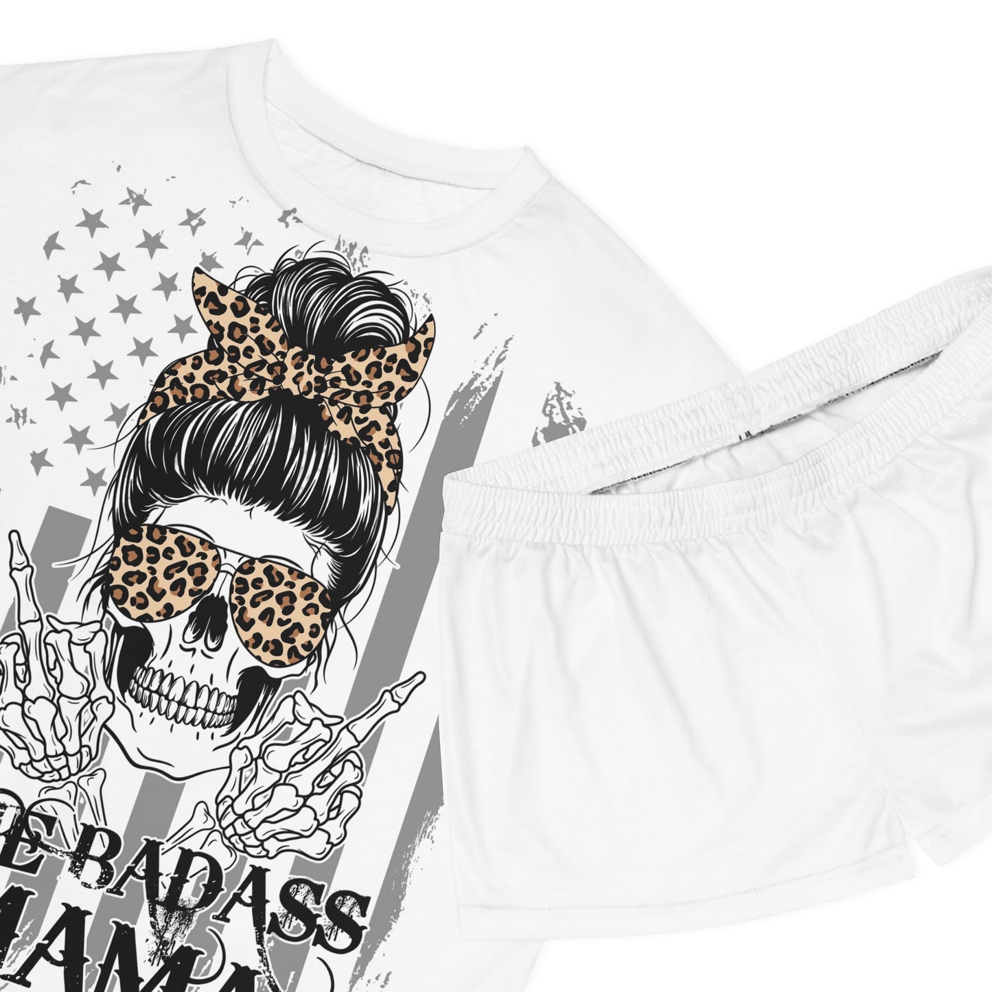 One Badass Mama Women's Short Pajama Set - Fun and Comfy Sleepwear